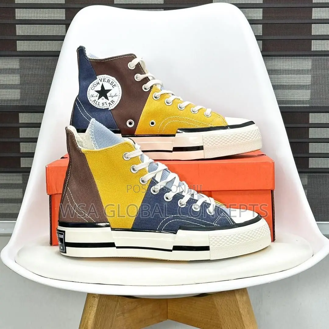 Converse Chuck Taylor All Star PLUS High Brown/Yellow/Navy