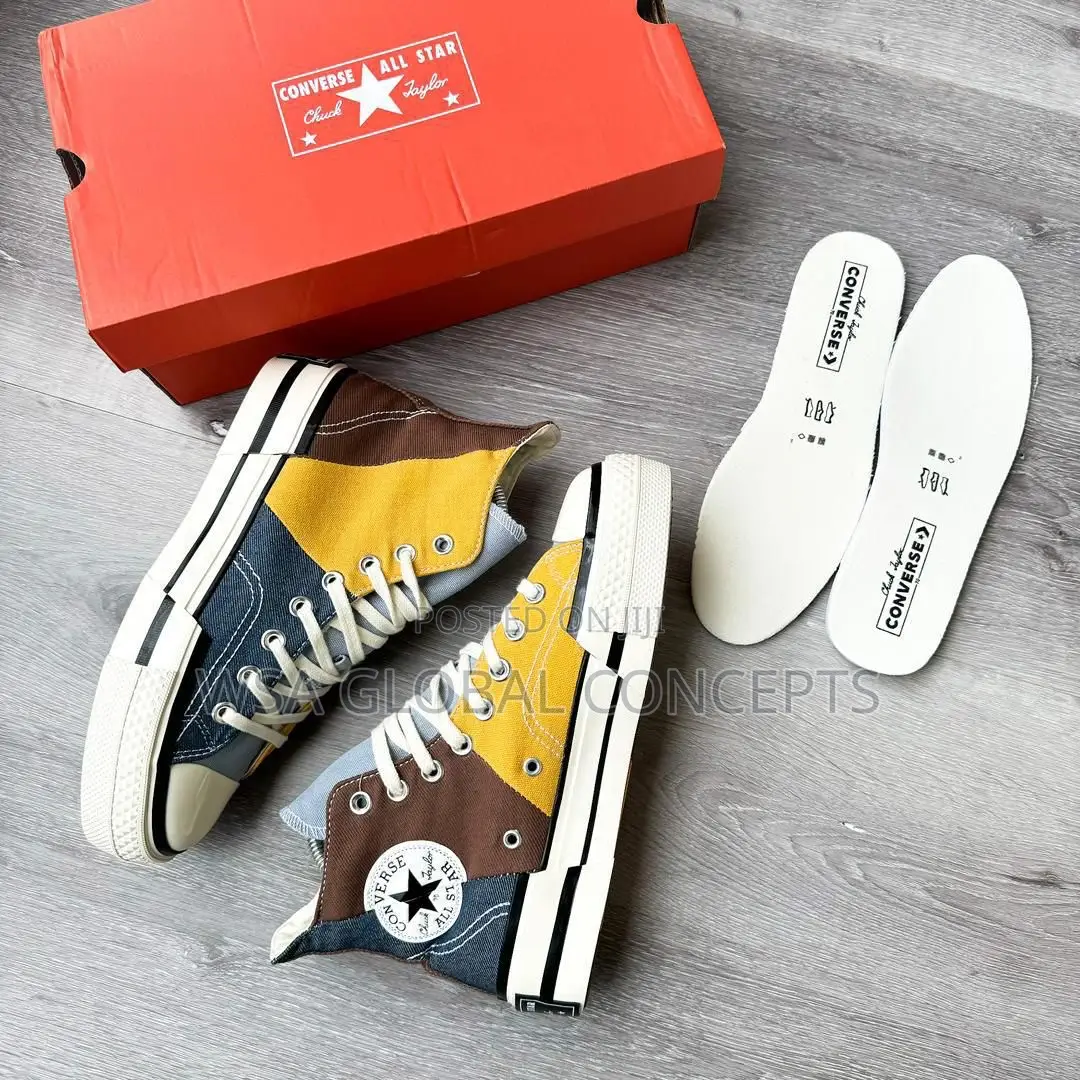 Converse Chuck Taylor All Star PLUS High Brown/Yellow/Navy