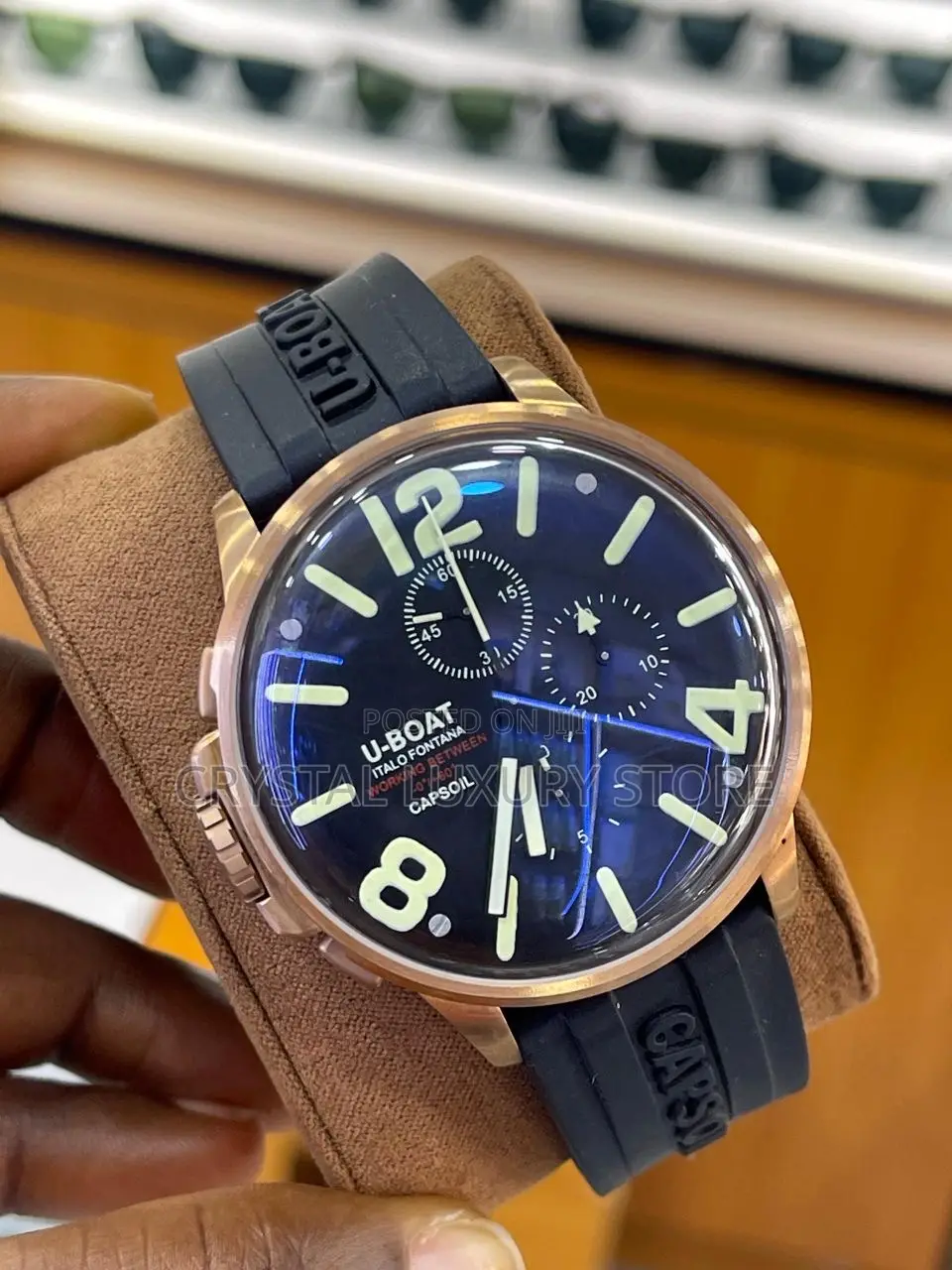 U-Boat Quality Luxury Men Rubber Strap Wristwatch