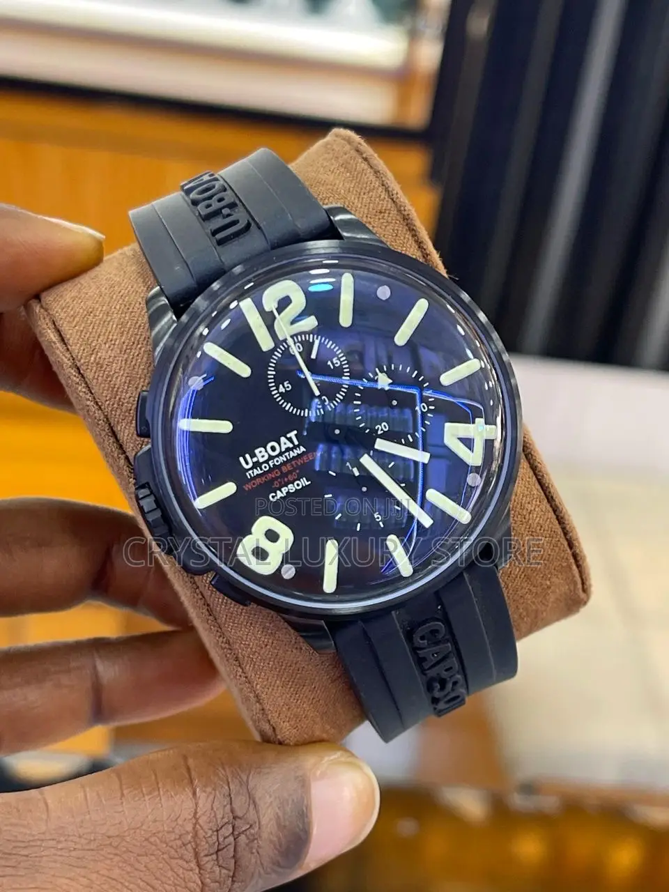 U-Boat Quality Luxury Men Rubber Strap Wristwatch
