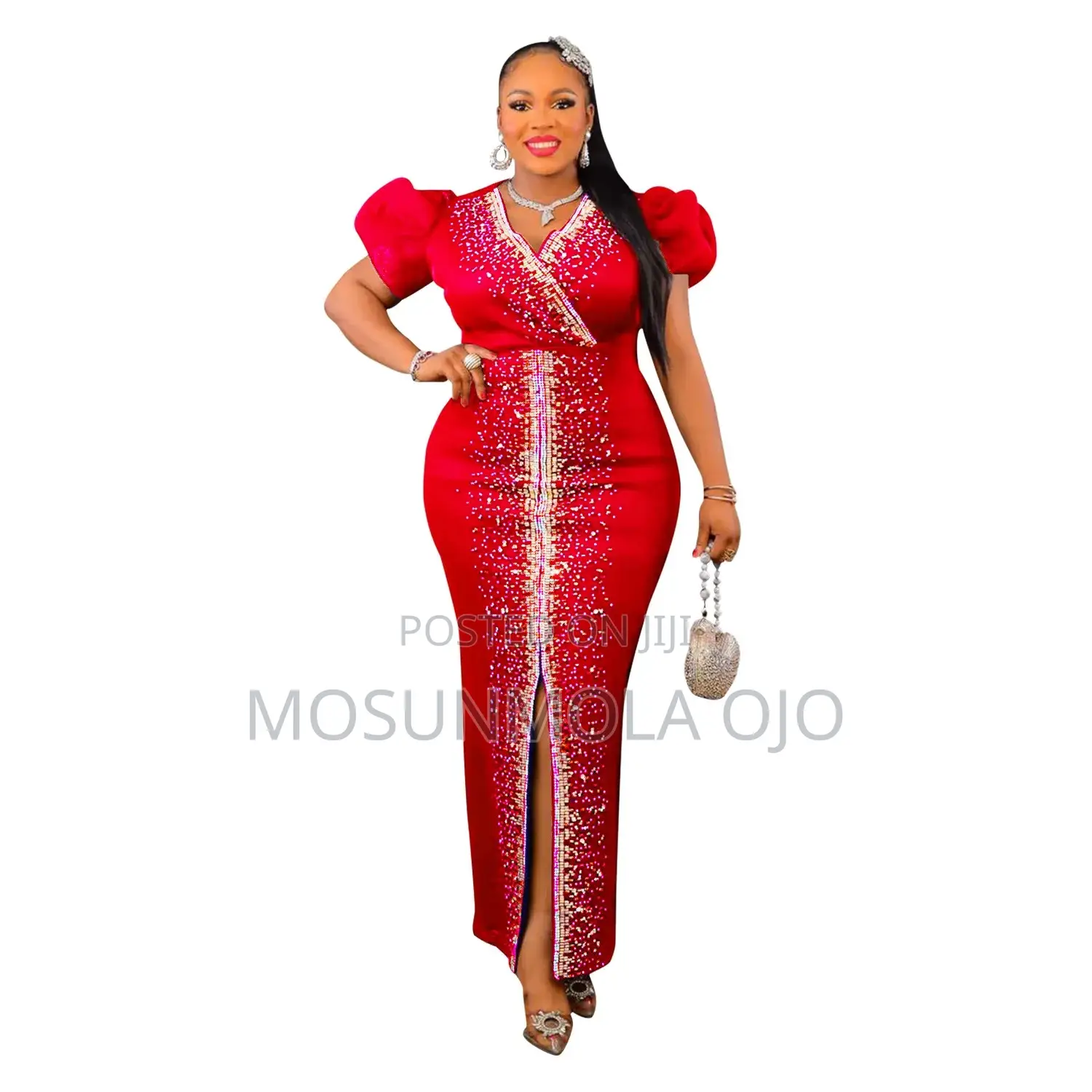 Sexy V Rhinestone Dress