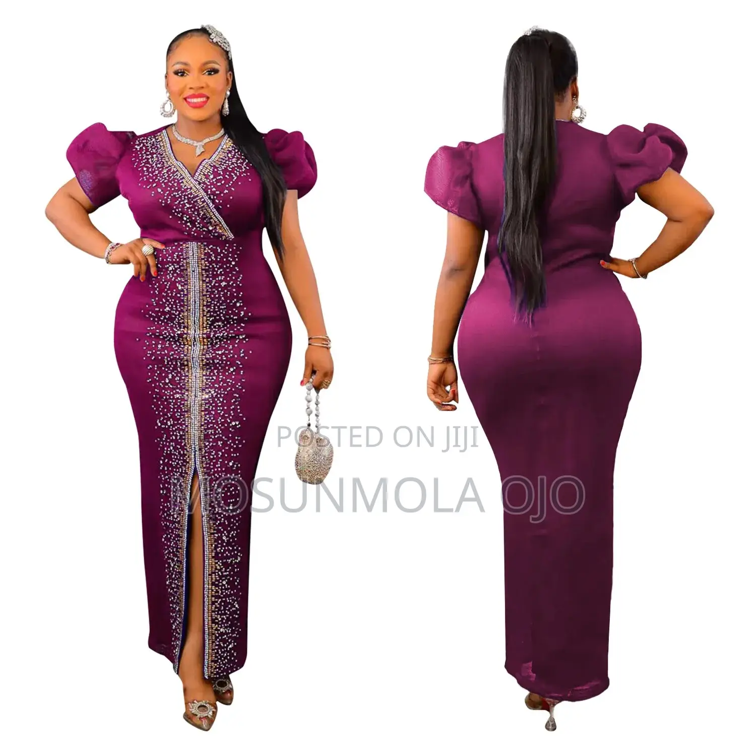 Sexy V Rhinestone Dress