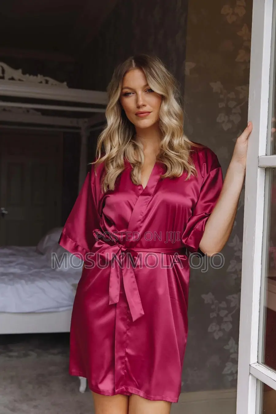 Free Size Silky Satin Kimono Bridesmaid Robe