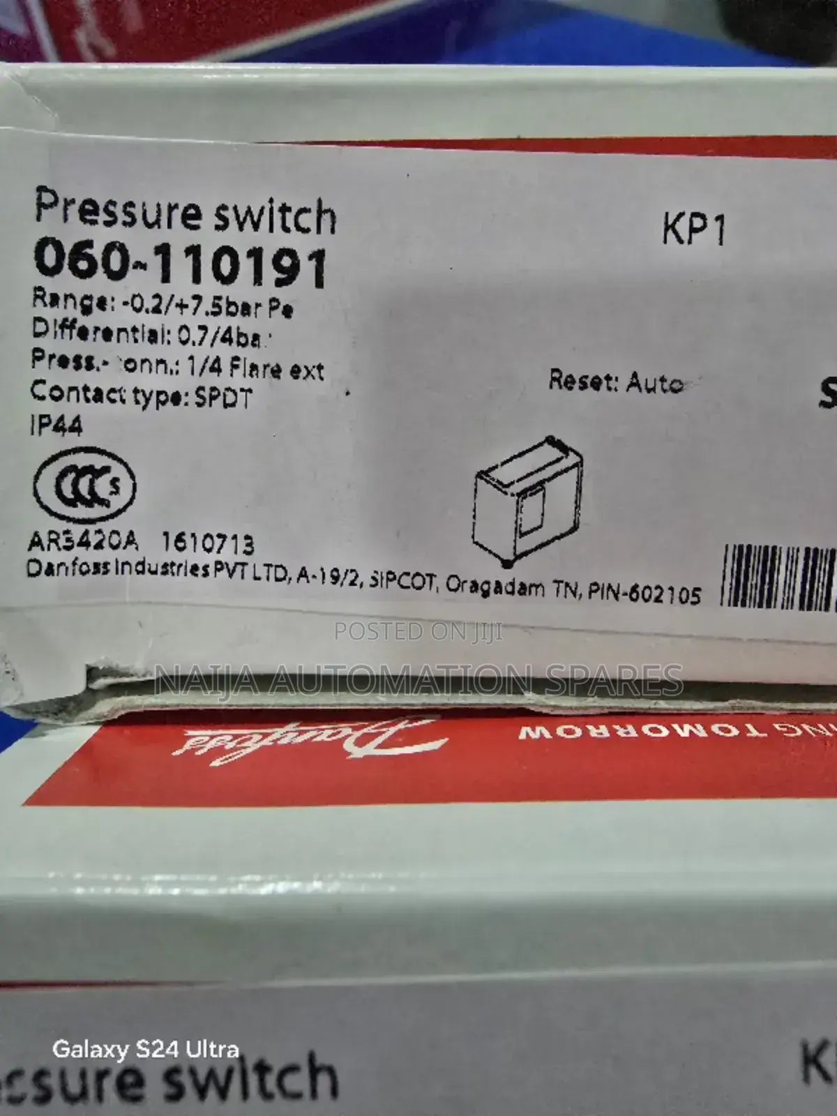 Danfoss Kp1 Pressure Switch | 060-110191