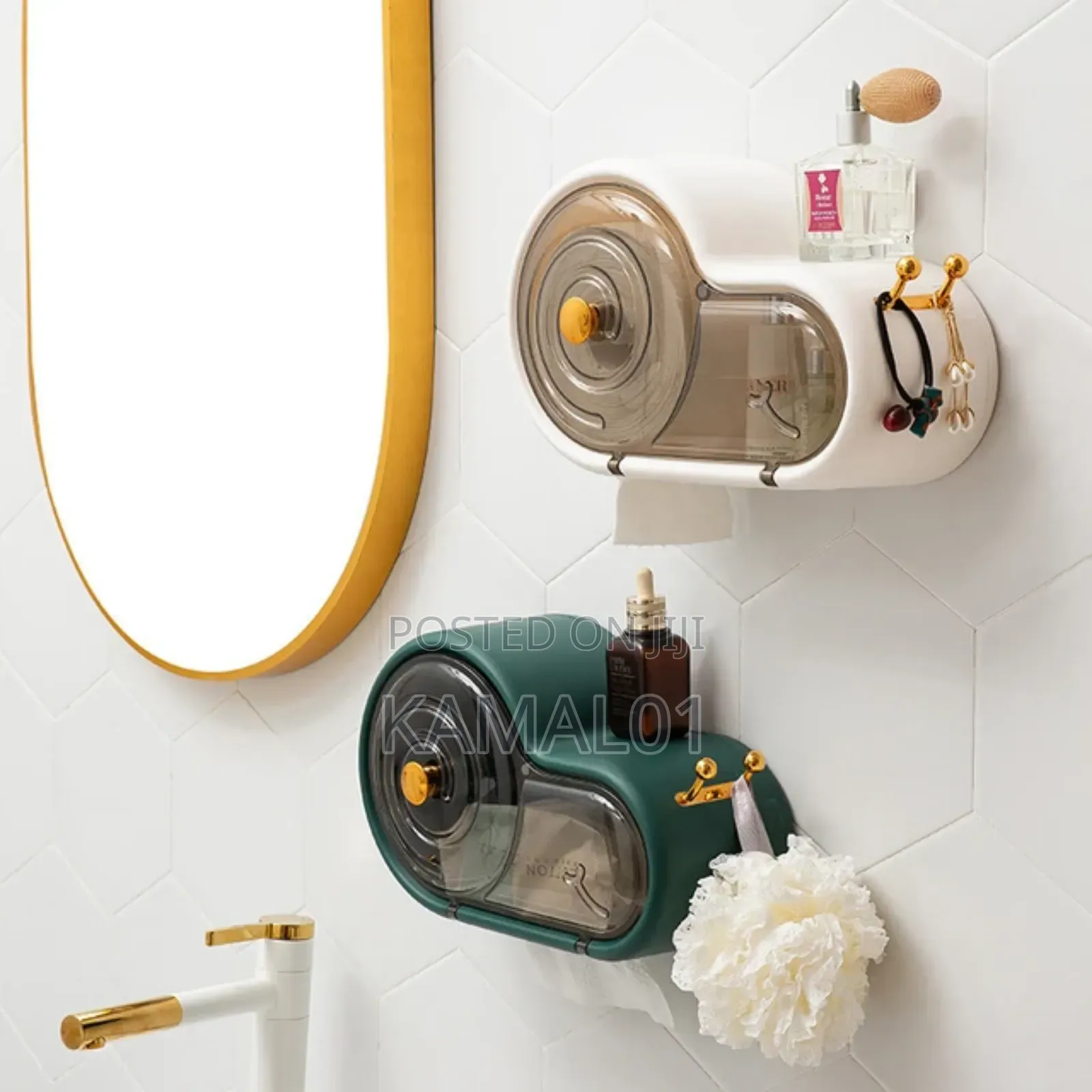 Wall-Mounted Tissue Holder for Bathroom Storage Box
