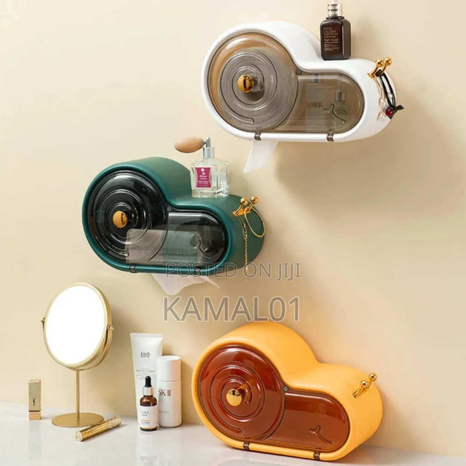 Wall-Mounted Tissue Holder for Bathroom Storage Box