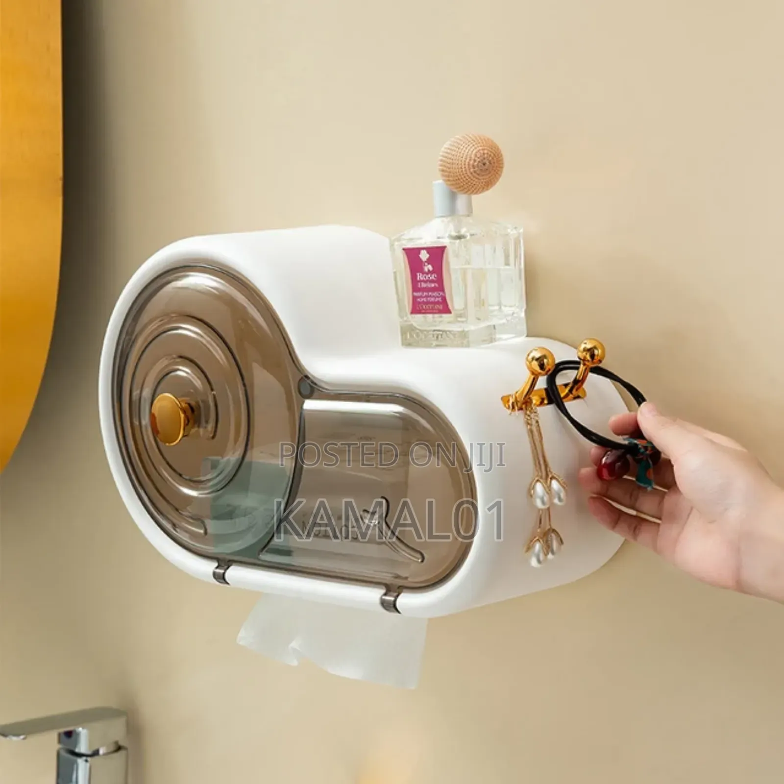 Wall-Mounted Tissue Holder for Bathroom Storage Box