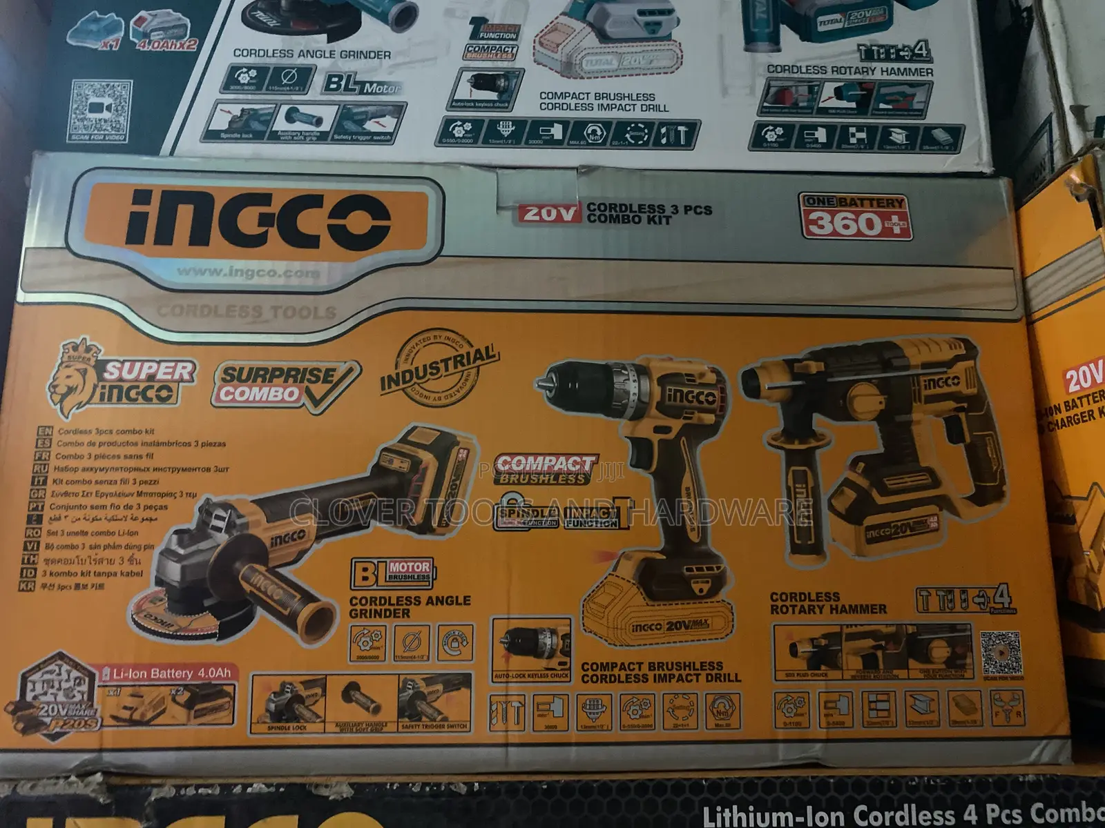 25 Mm Ingco Lithion Ion Cordless Combo Kit