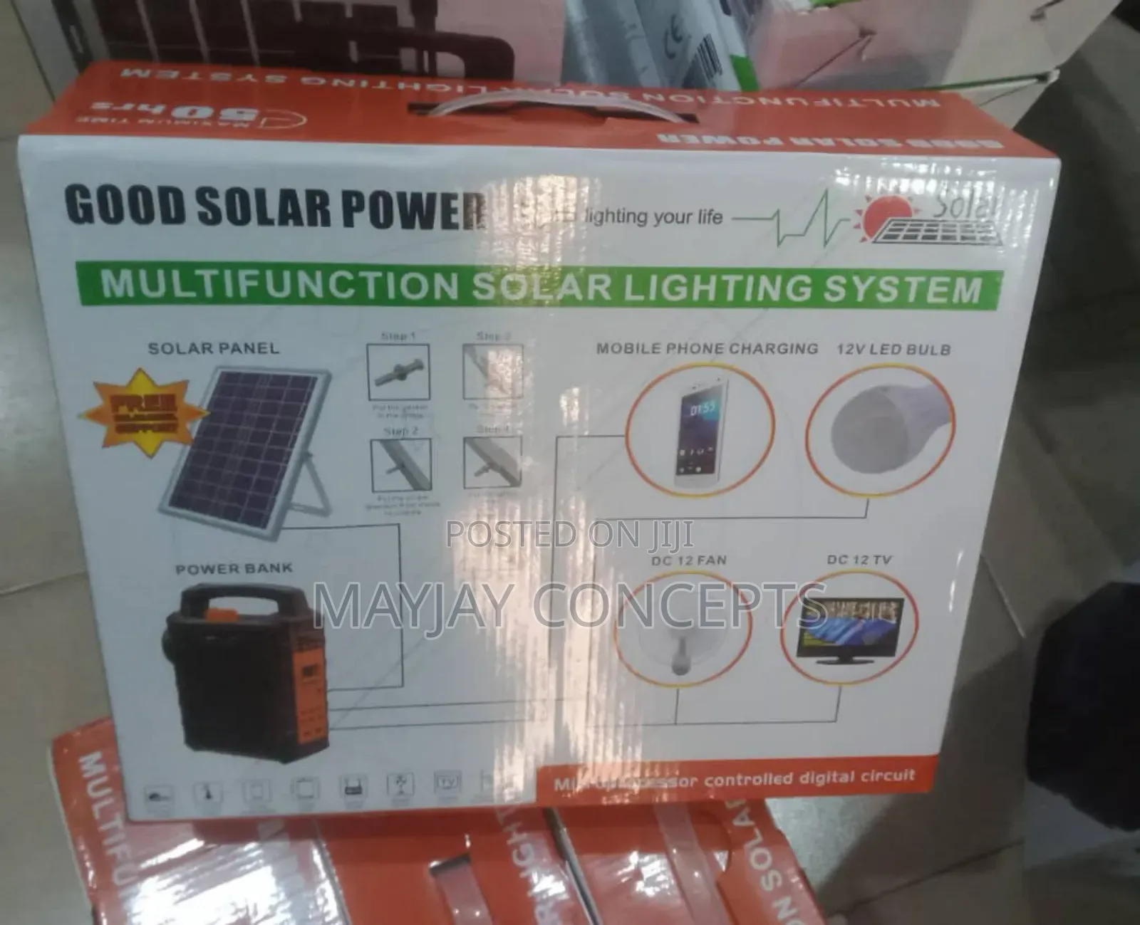 Yobolife Multifunctional Solar Kit - 4bulbs/12v Tv/Solar Fan