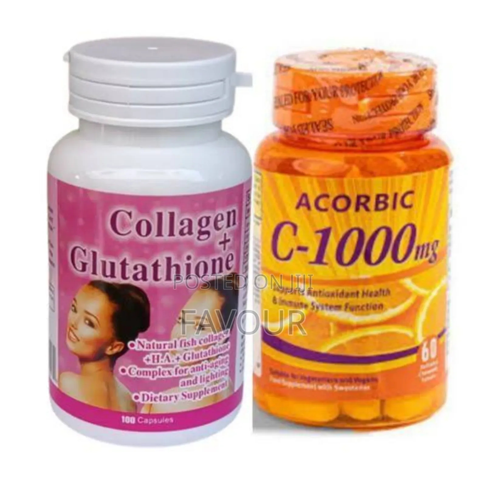Collagen Plus Glutathione Acorbic Vitamin C 1000mg