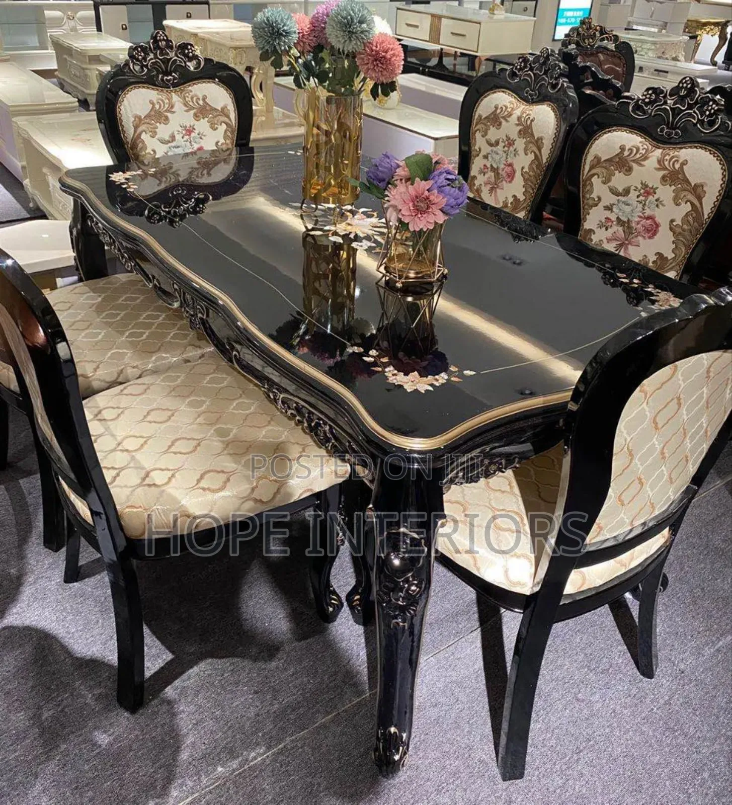 Royal Dinning Table and Six Seaters Chair S
