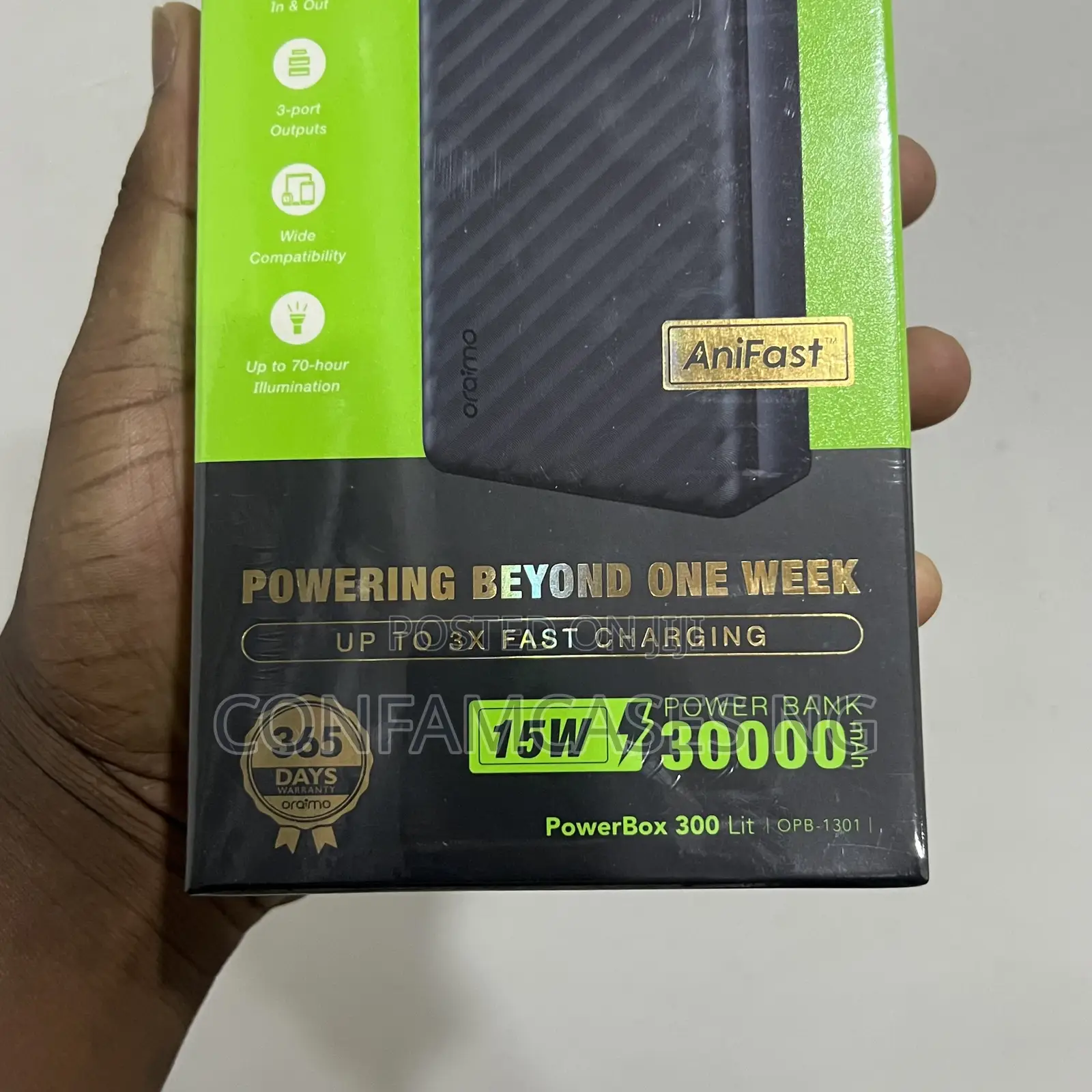 Oraimo 30000mah 15w Powerbox 300 Lit