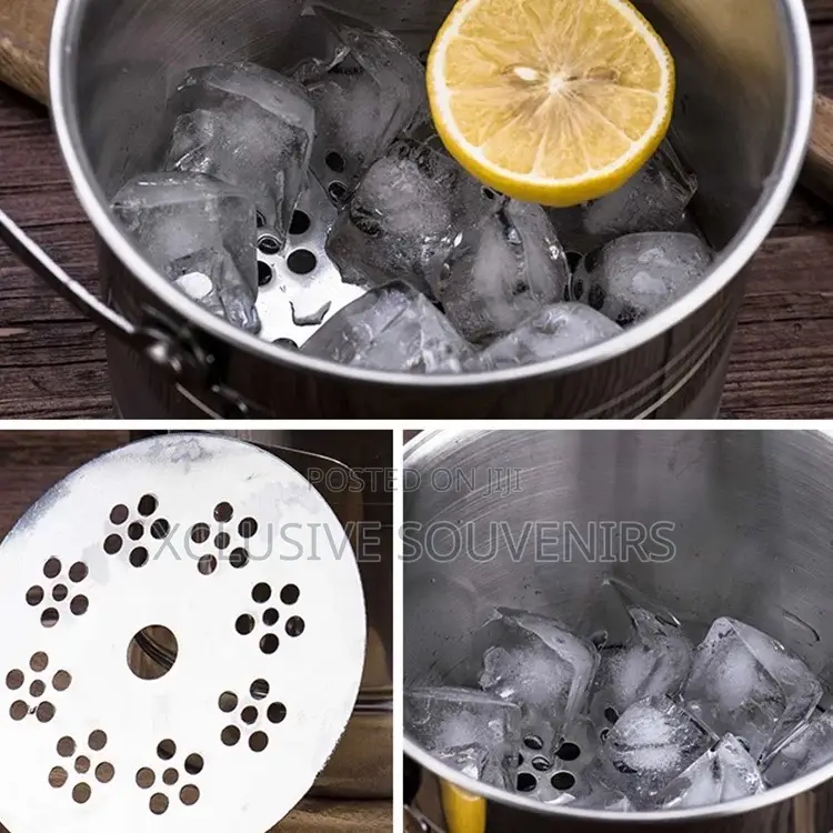 Party 304 Stainless Steel Portable Ice Bucket With Picker