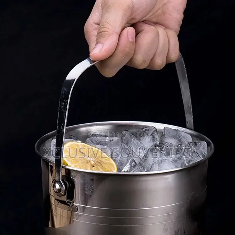 Party 304 Stainless Steel Portable Ice Bucket With Picker