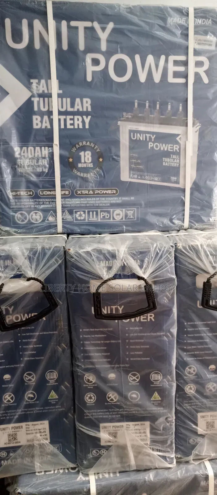 240ah Unity Power Tubular Battery