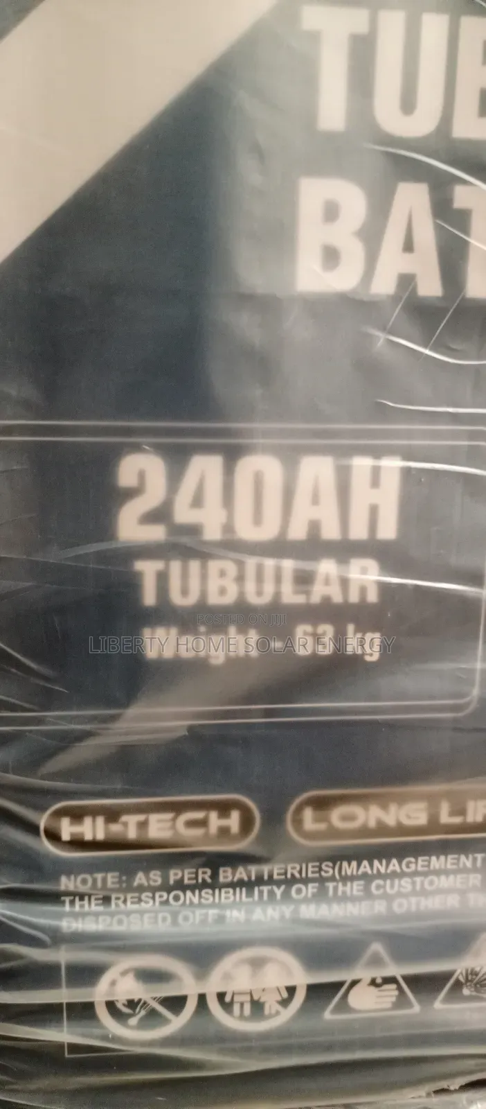 240ah Unity Power Tubular Battery