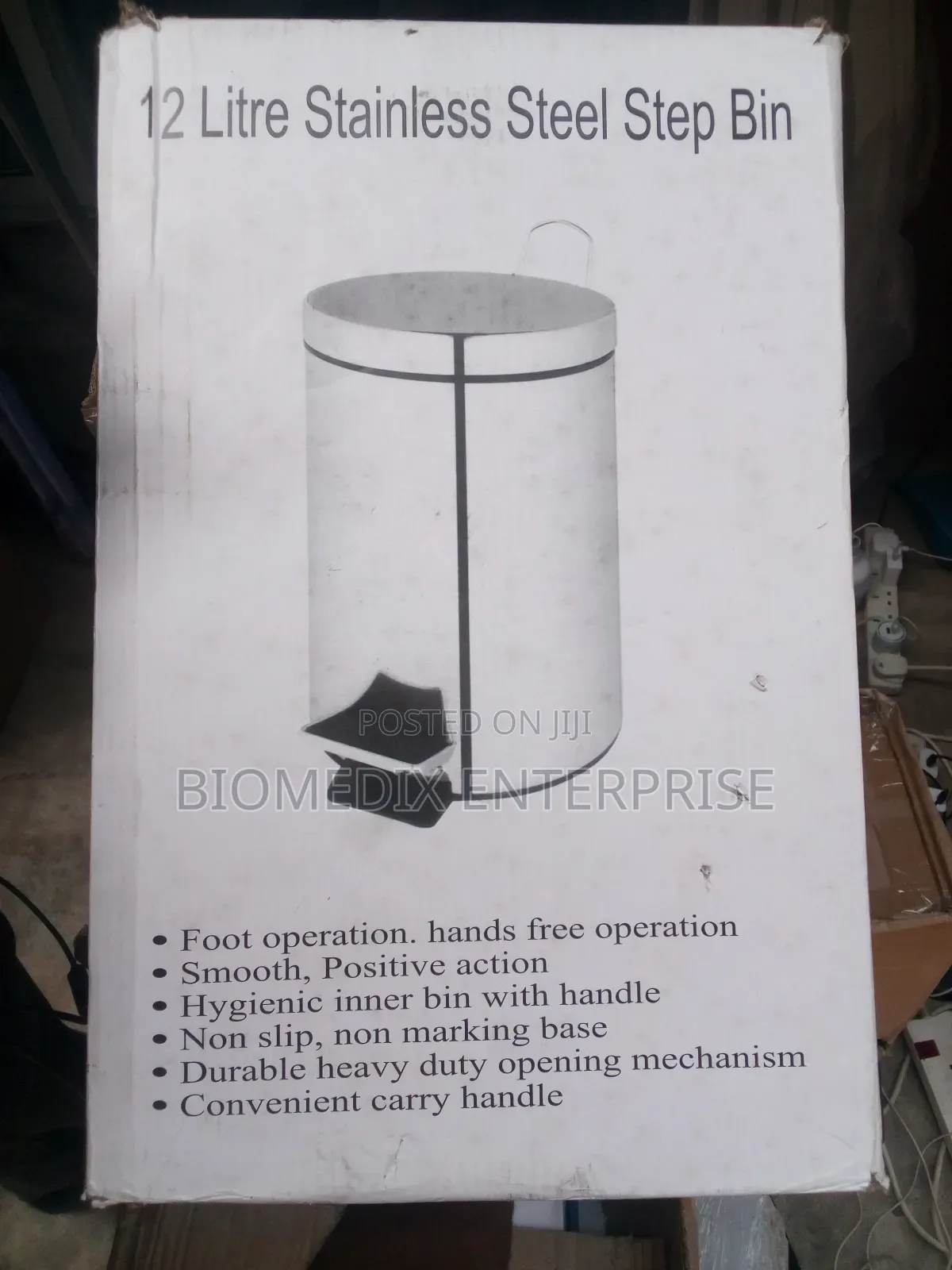 12 Litre Stainless Steel Step Bin
