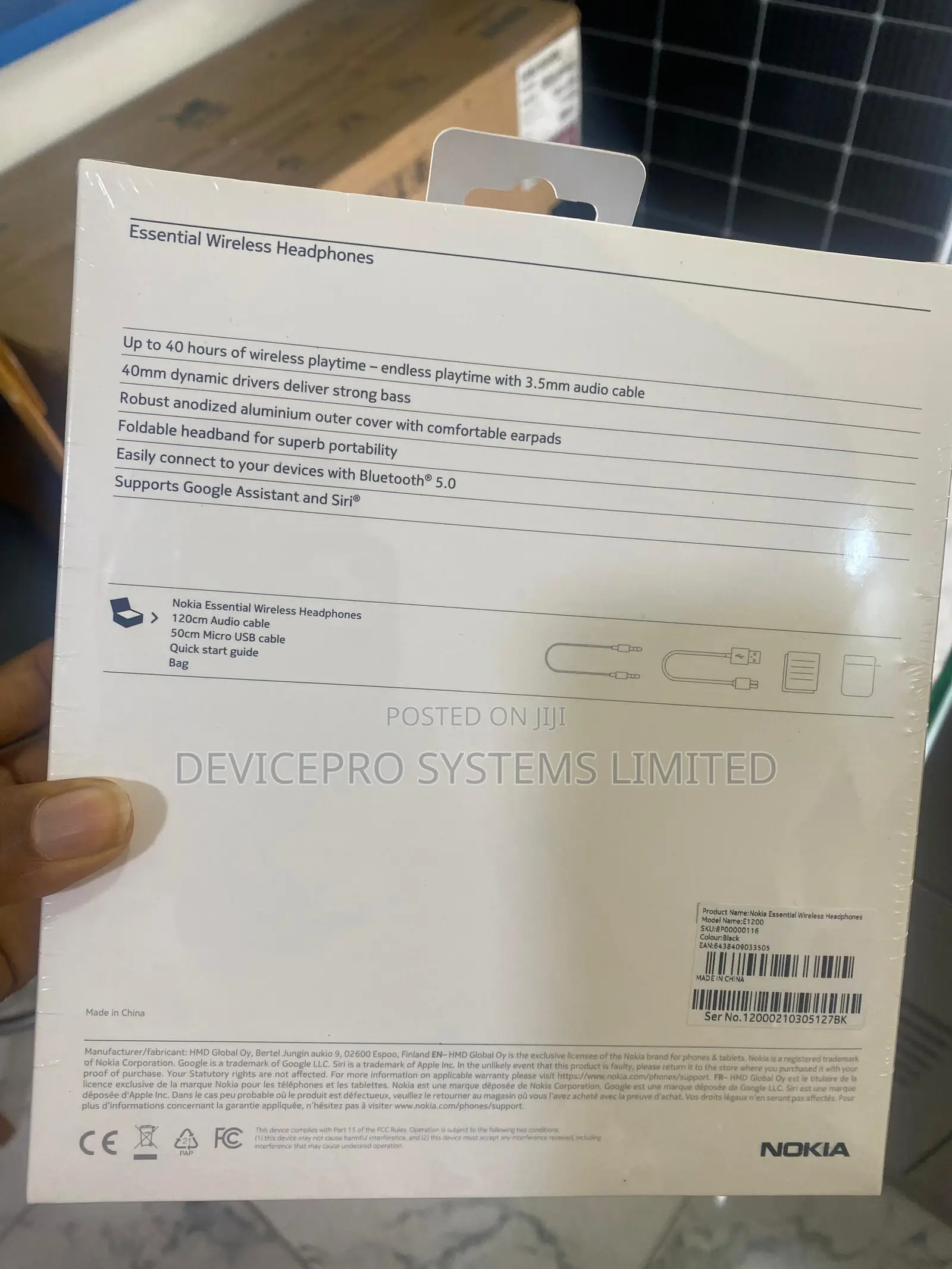 Nokia Essential Wireless Headphones 120cm