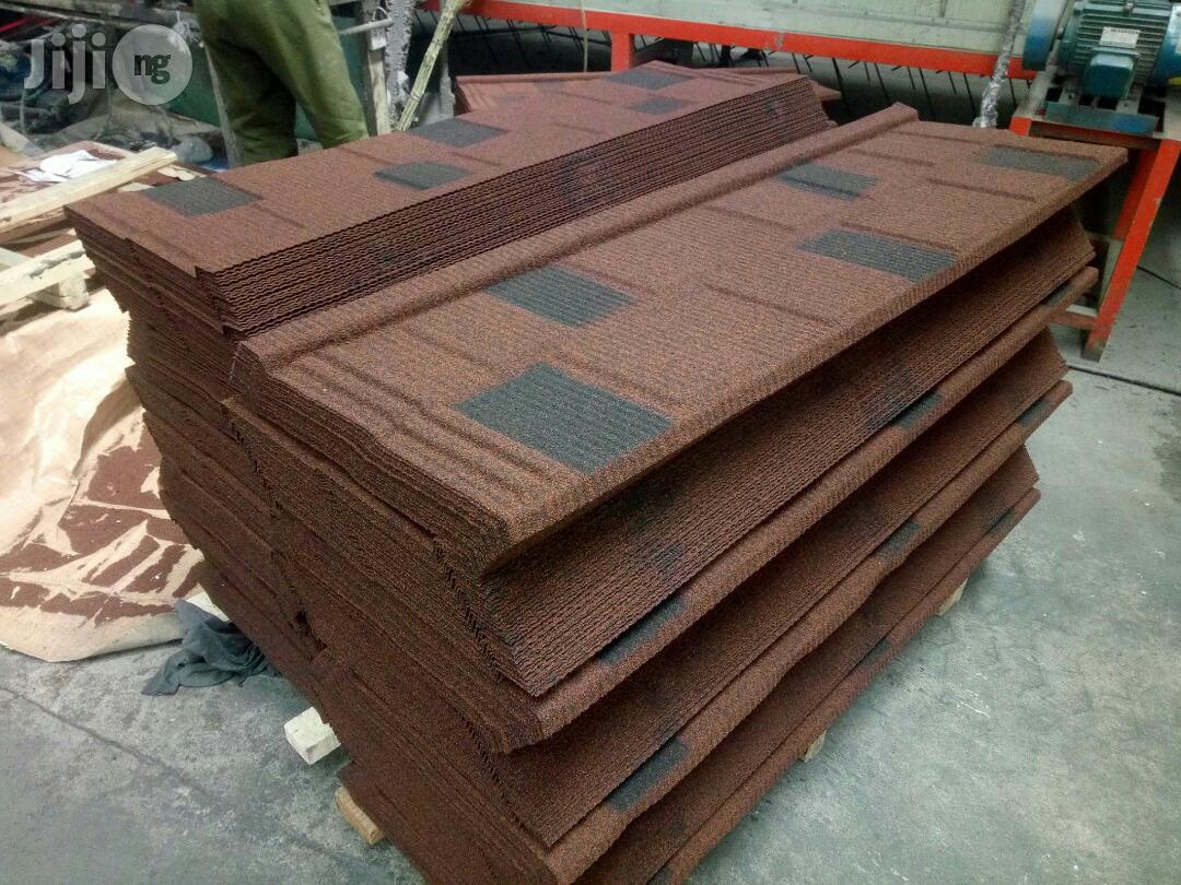Black, Red And Brown Shingle Stone Coated Roofing Sheet In Lagos Nig.