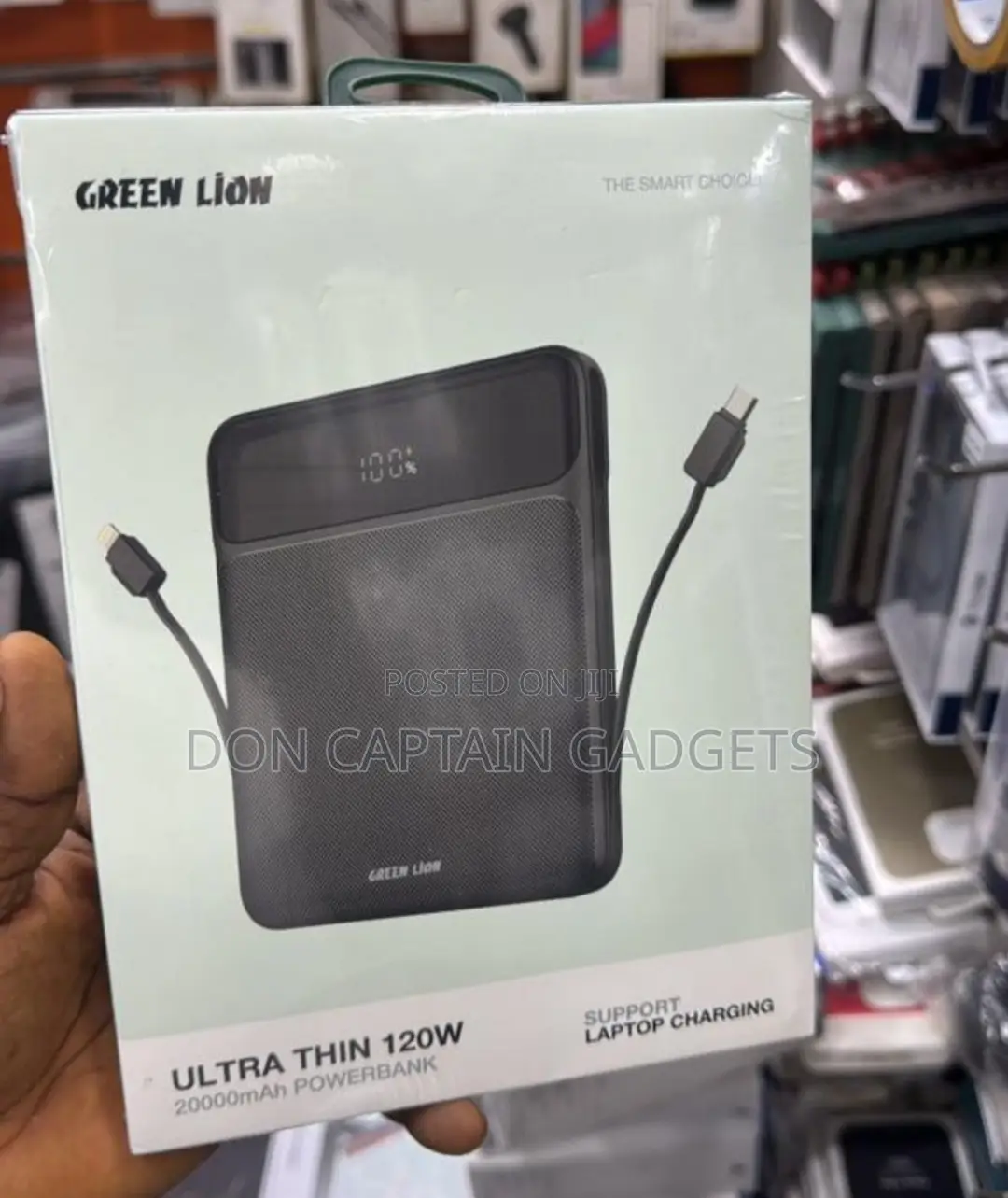 Green Lion Smart Ultra Thin 120W Laptop Power Bank 20000mah