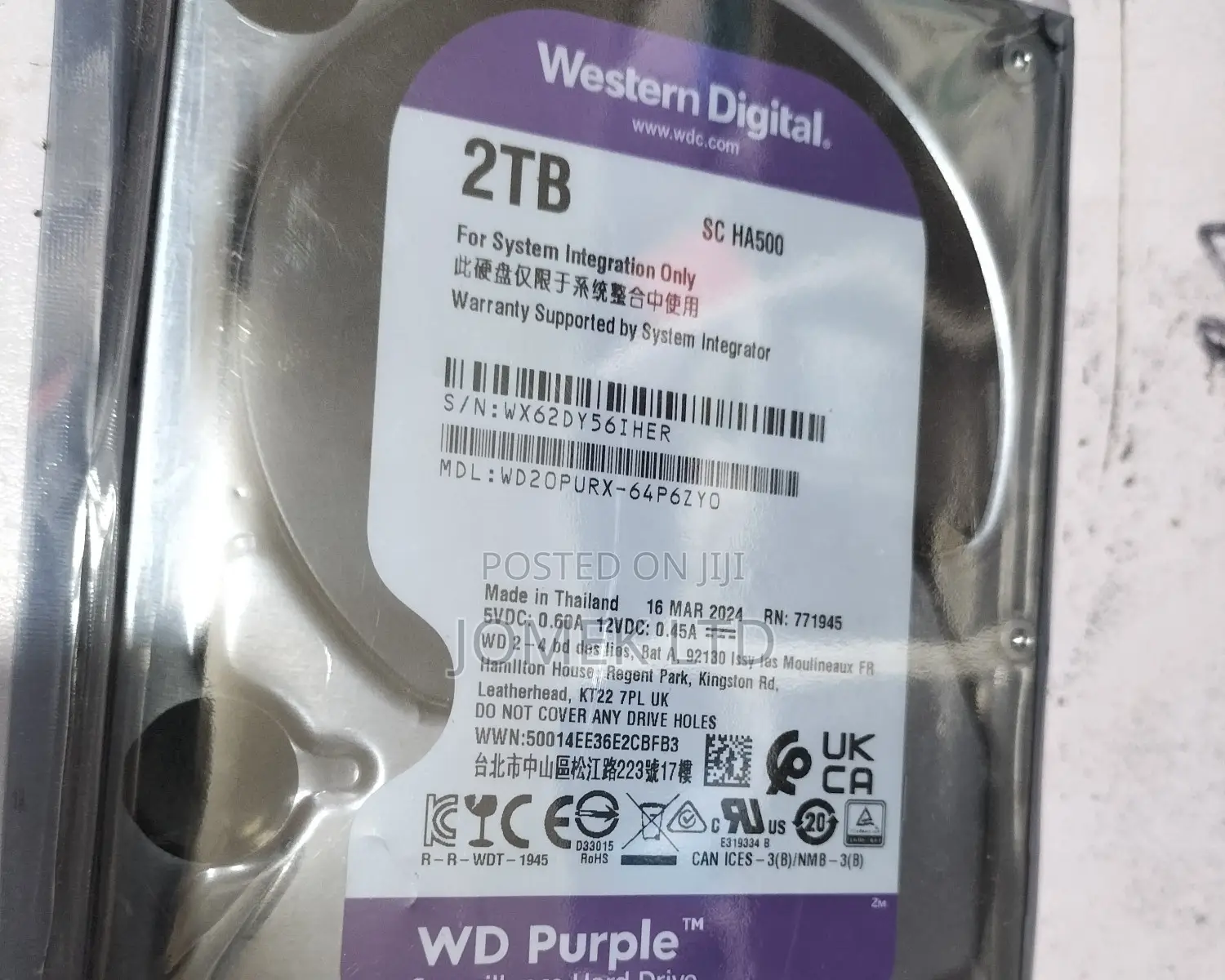 Western Digital 1tb Wd Surveillance Harddrive