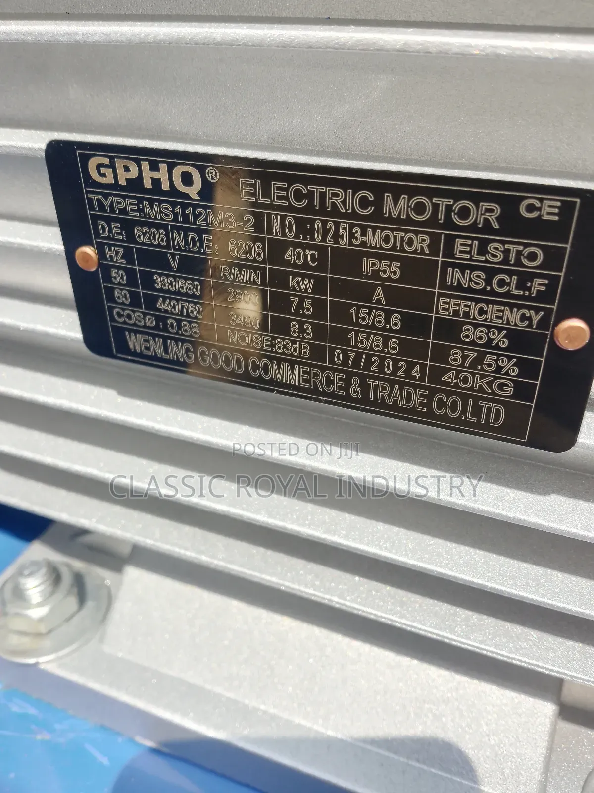 7.5 Kw Industrial Blower 10 Hp