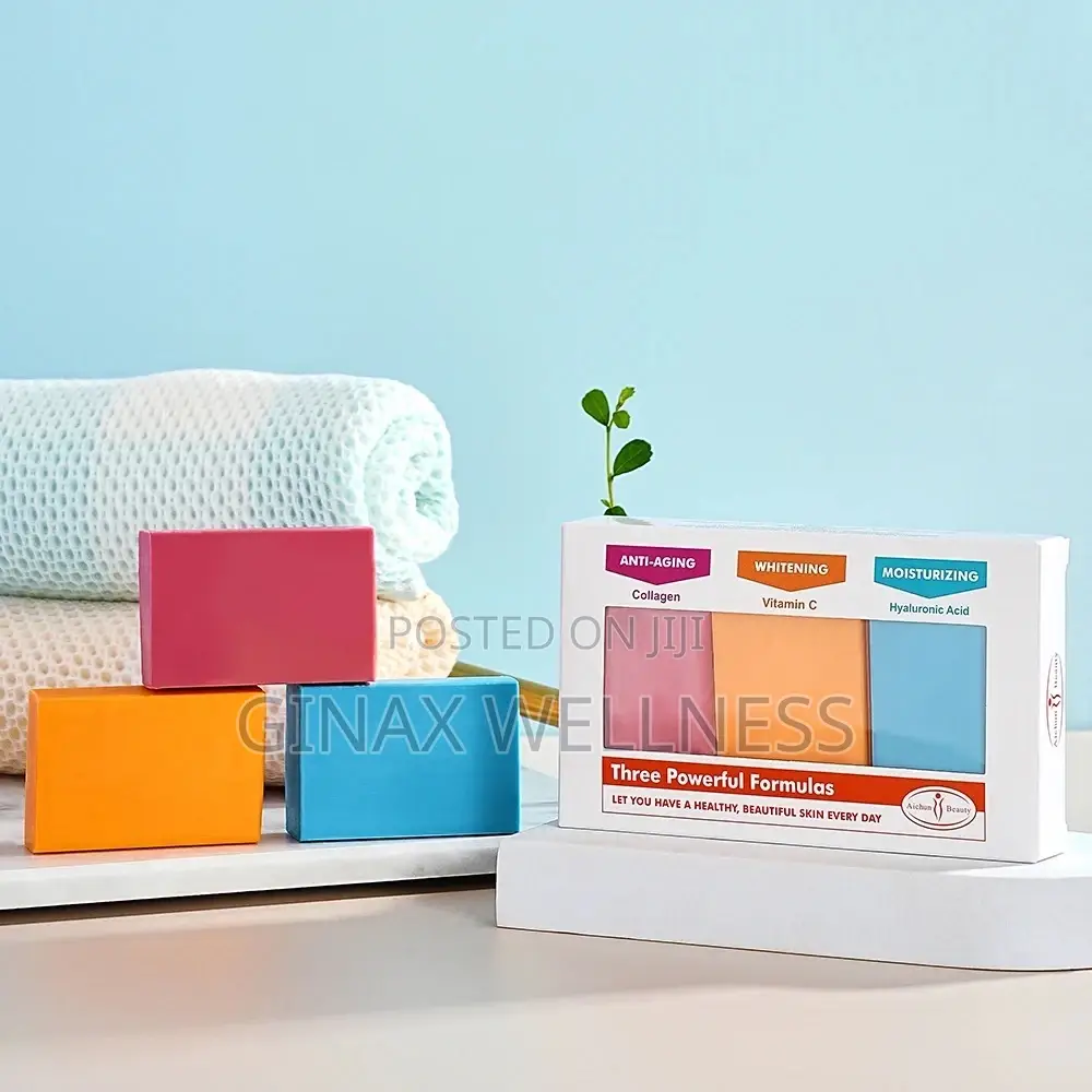 3-in-1 Pack With Collagen, Vitamin C Hyaluronic Acid Soaps