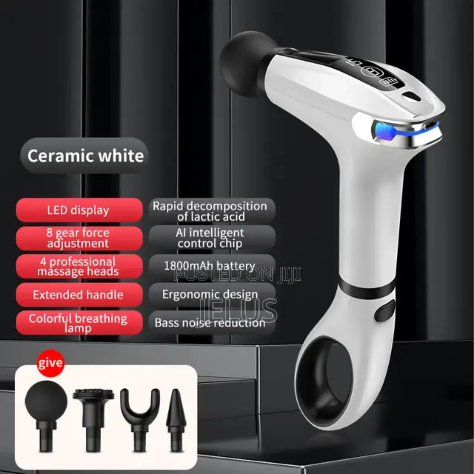 Facial Gun Massager PRO, Blueidea, IRON HEAD