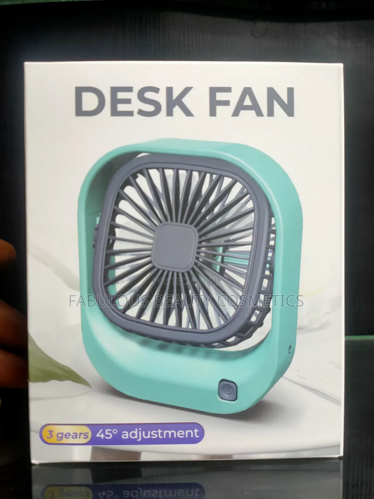 Square Usb Rechargeable Personal Fan for Desk Adjustable Fan