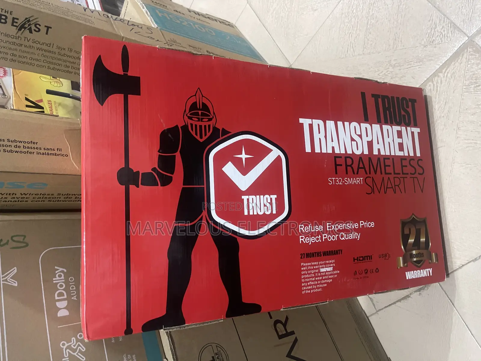 Brand New Transperent 32inch Full HD Smart Television
