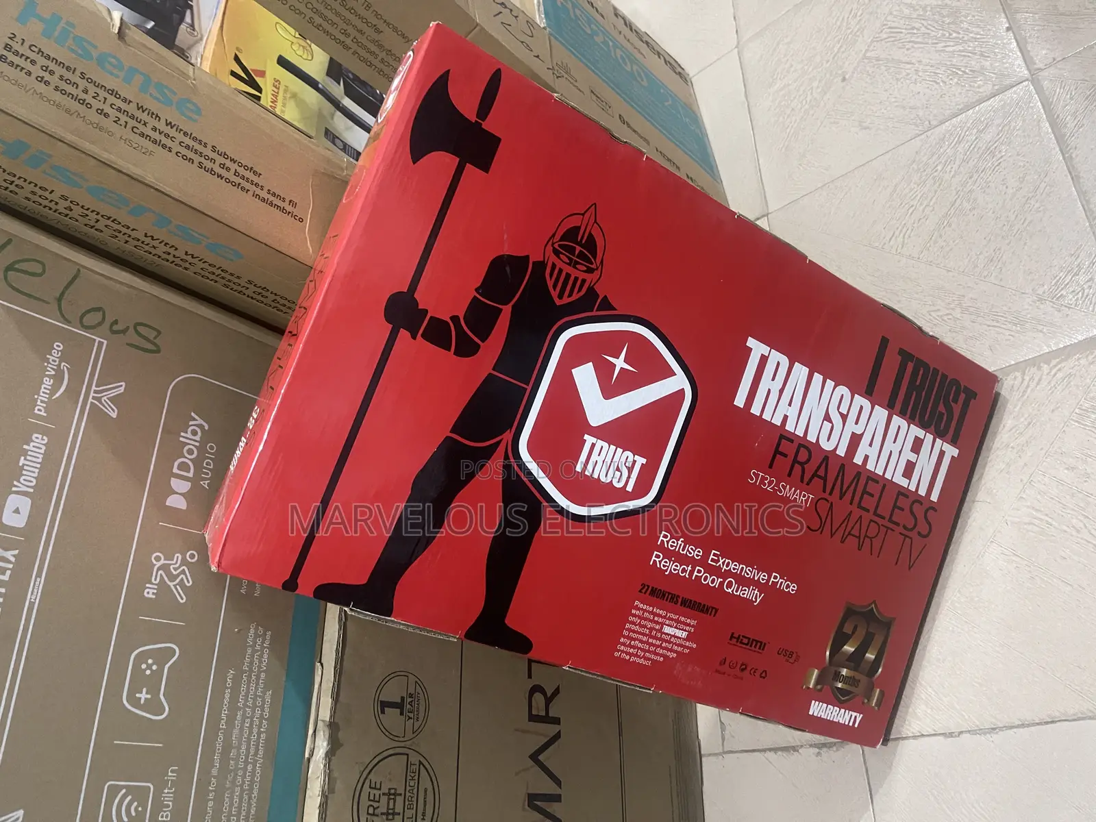 Brand New Transperent 32inch Full HD Smart Television