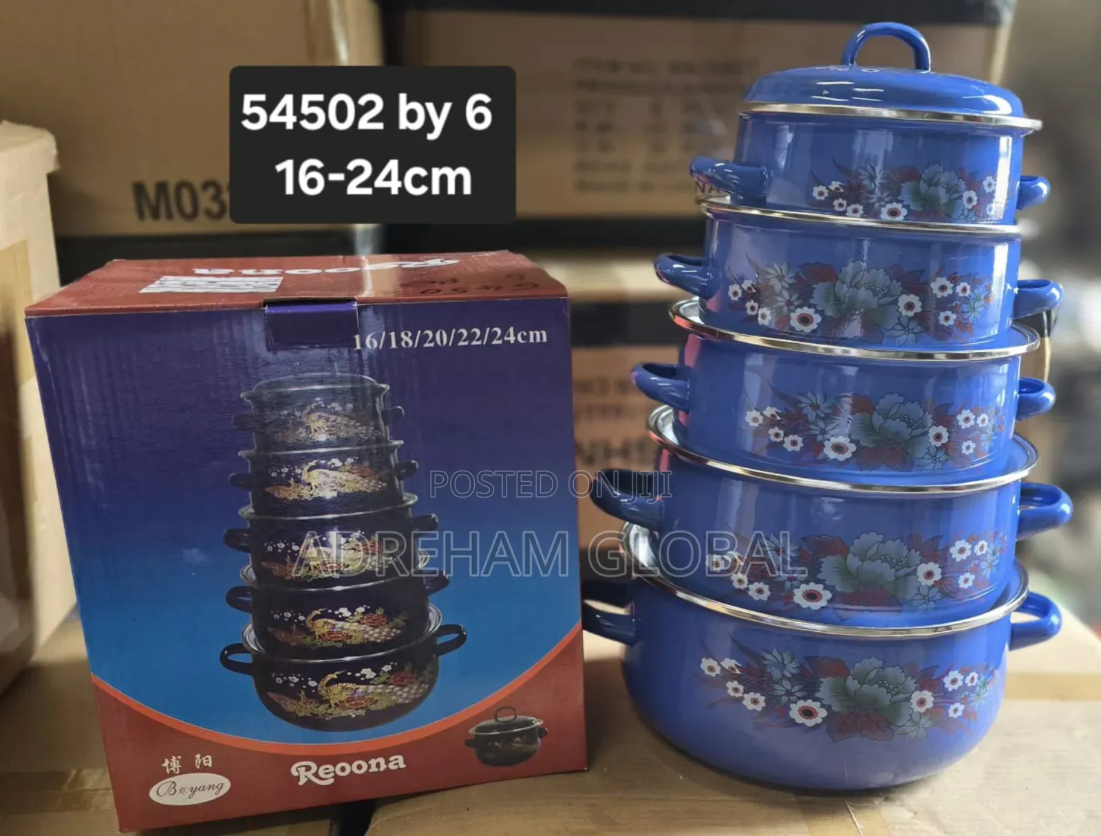 10pcs Enamel Pots With Cover