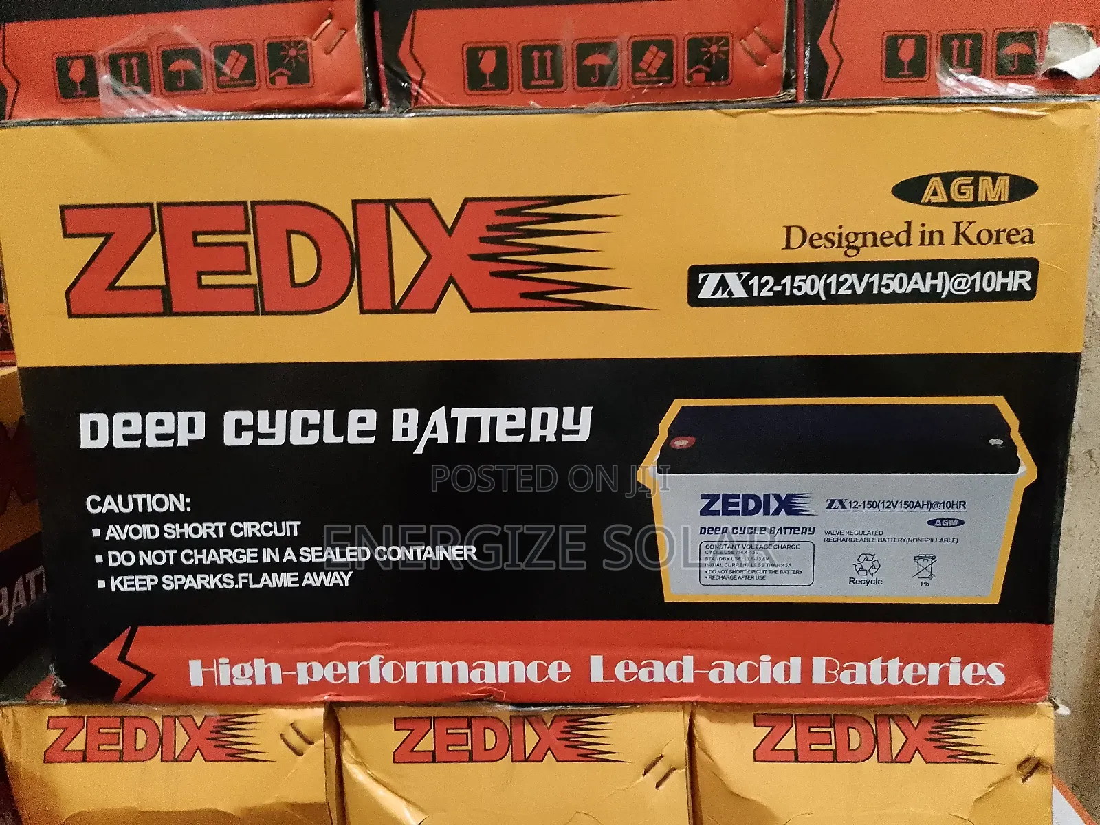 12v 150ah Zedix Gel Battery