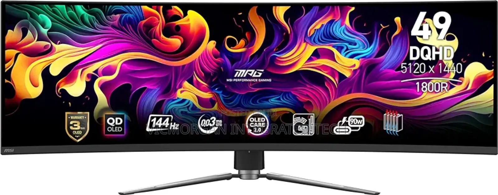 Msi MPG 491cqp Qd-Oled, 49 Curved Oled Gaming, 5120 X 1440