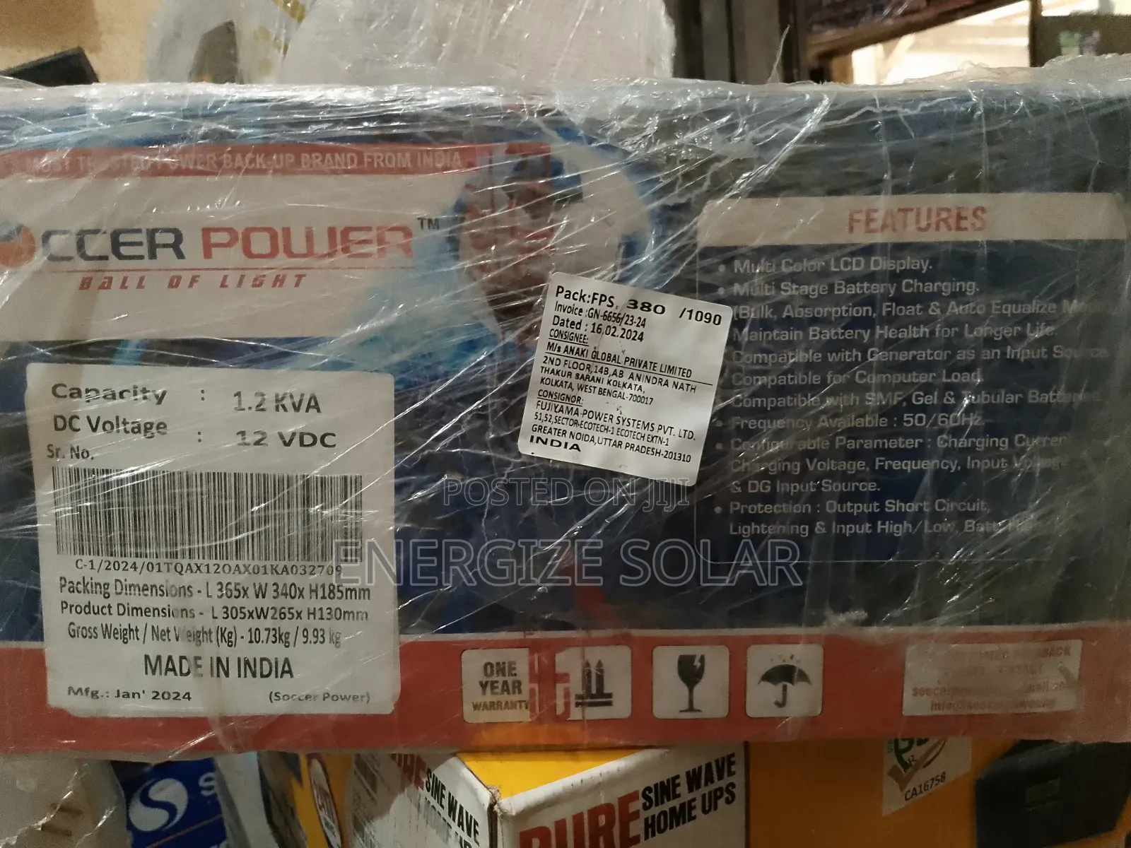 1 Year Warranty Warranty 1.2kva 12v Soccer Power Inverter