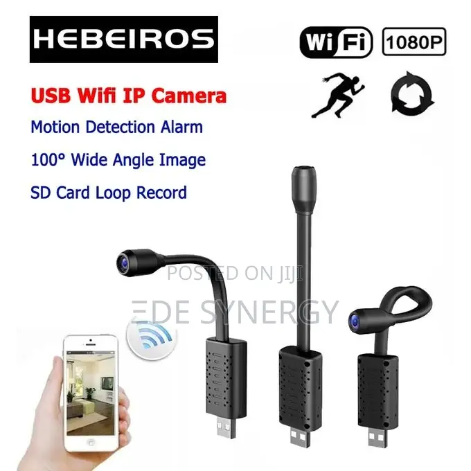 Hebeiros HD 1080P Smart Mini Wifi USB Surveillance CCTV IP