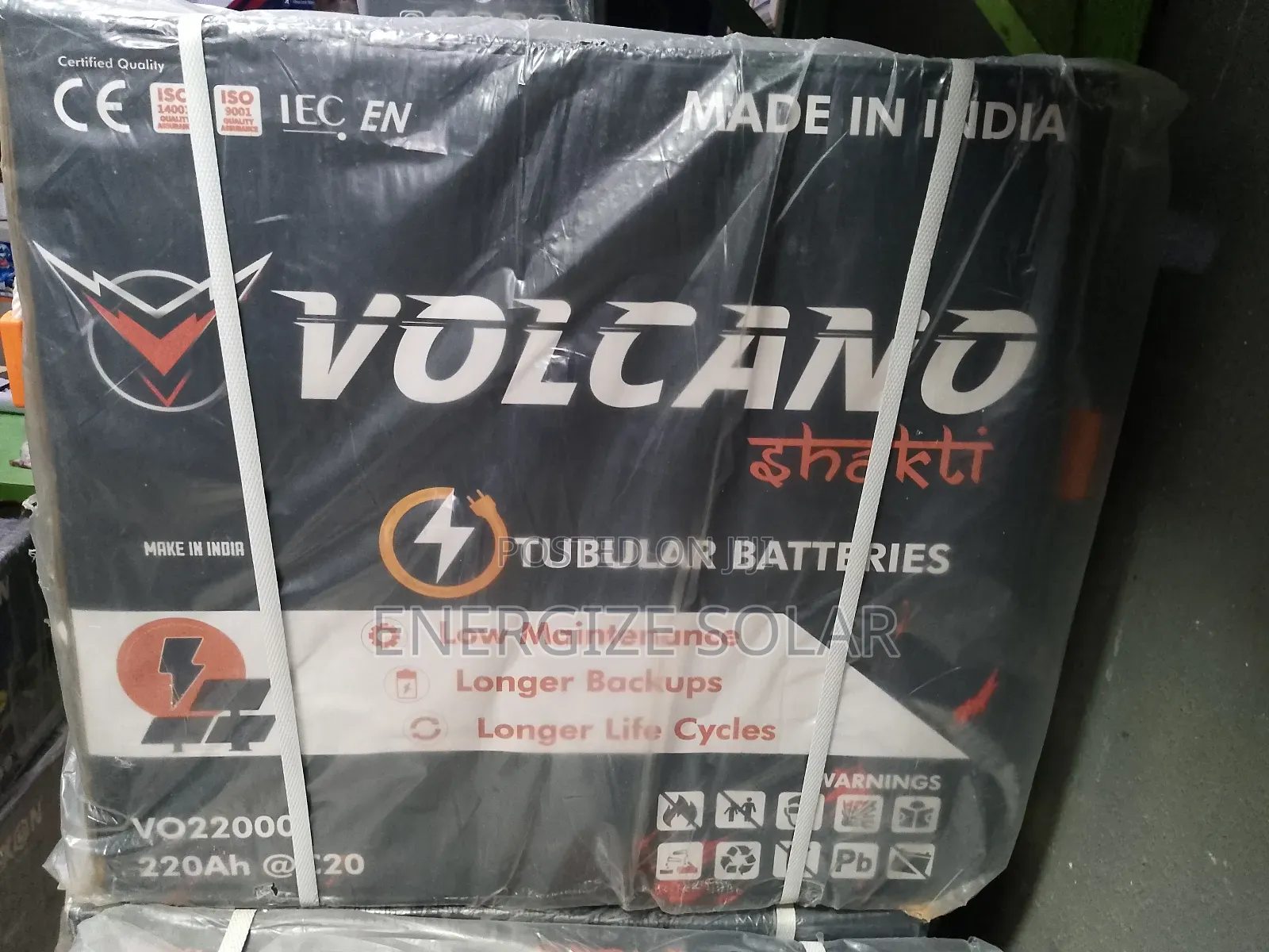 12v 220ah Volcano Tubular Battery