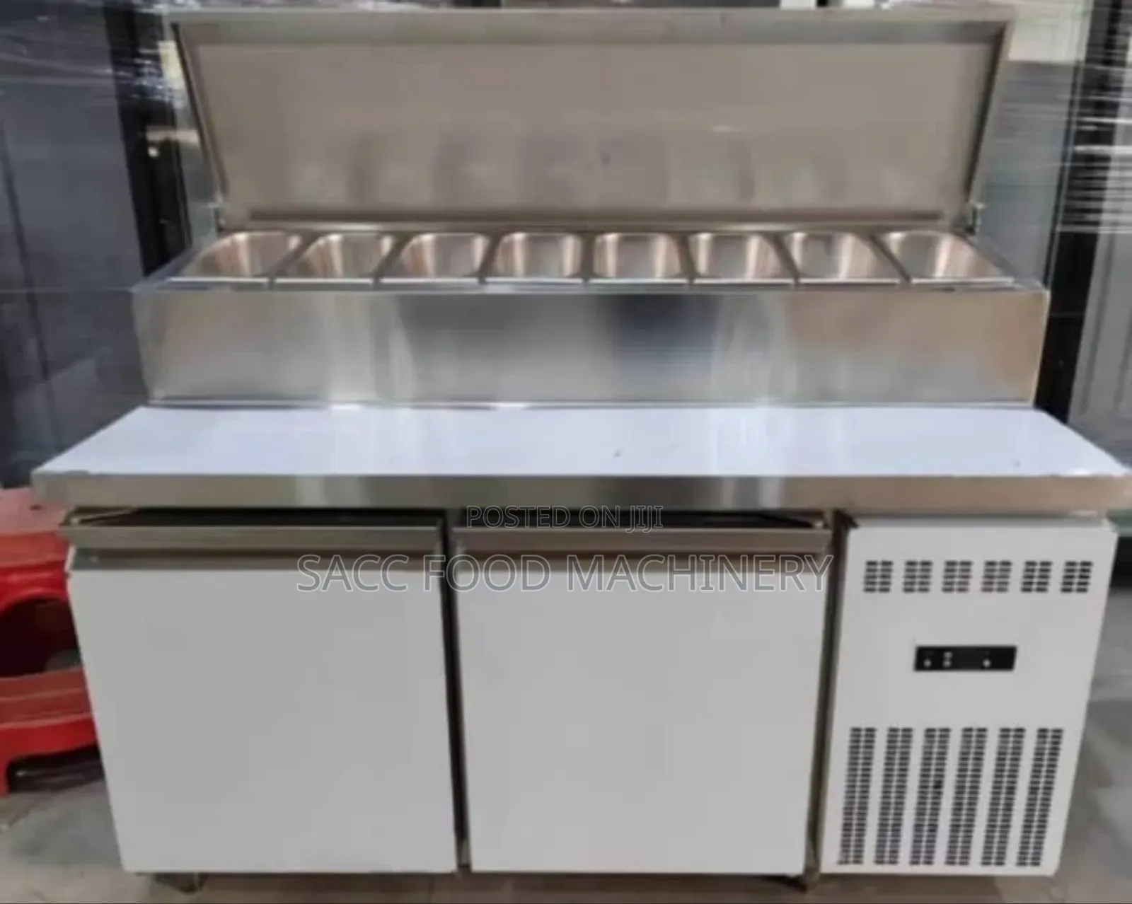 5ft Stainless Steel Standing Salad Bar (8 Plates)
