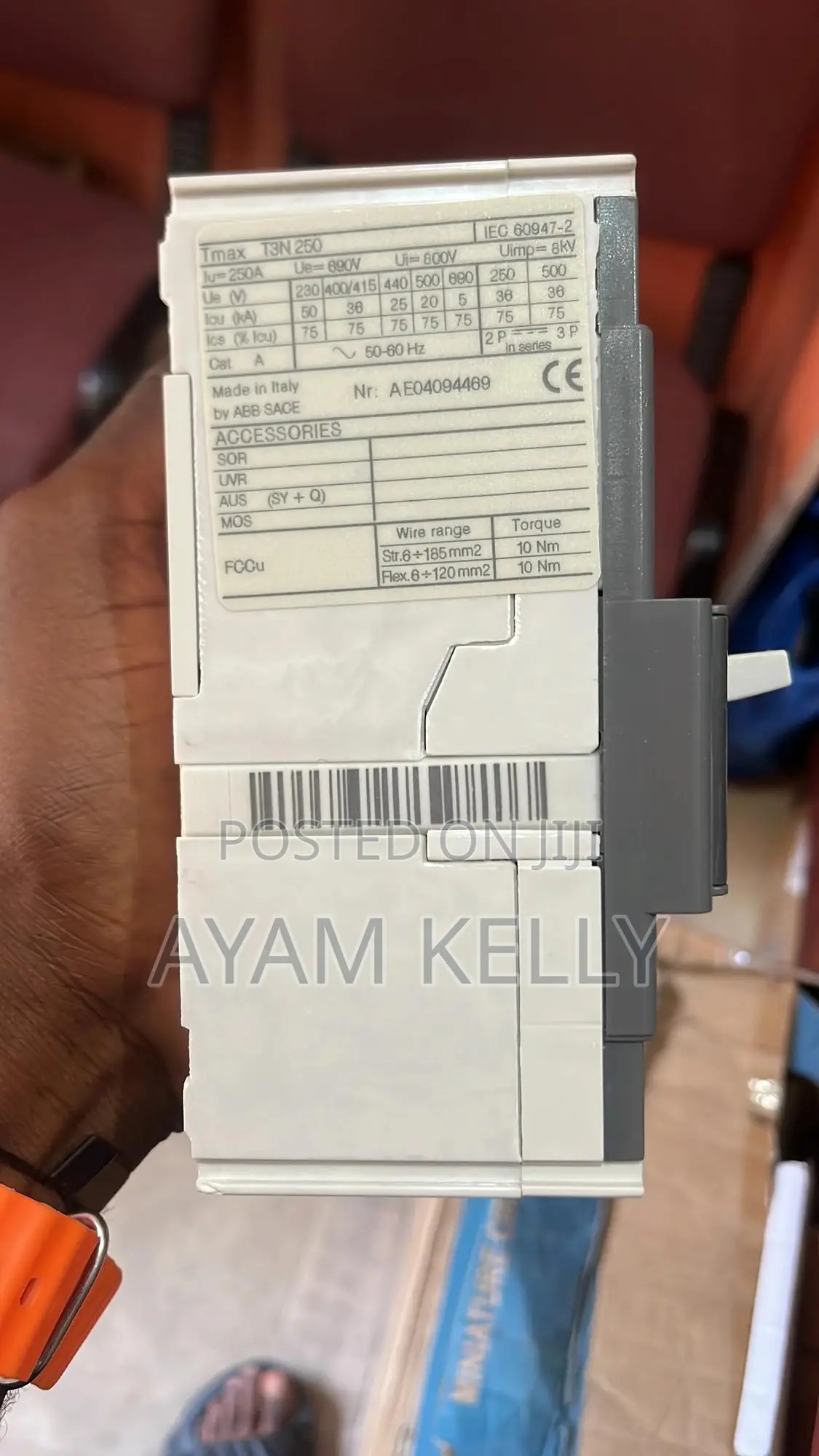 250amps ABB Breaker 3pole (Tmax)