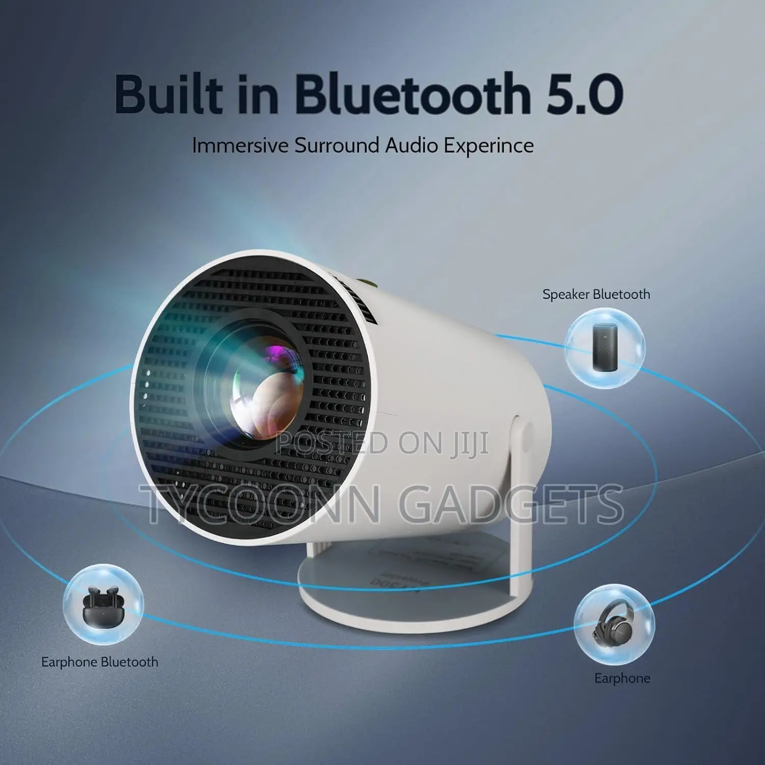 Mini Projector With Wifi 6 and Bluetooth, 1080p 16gb Rom