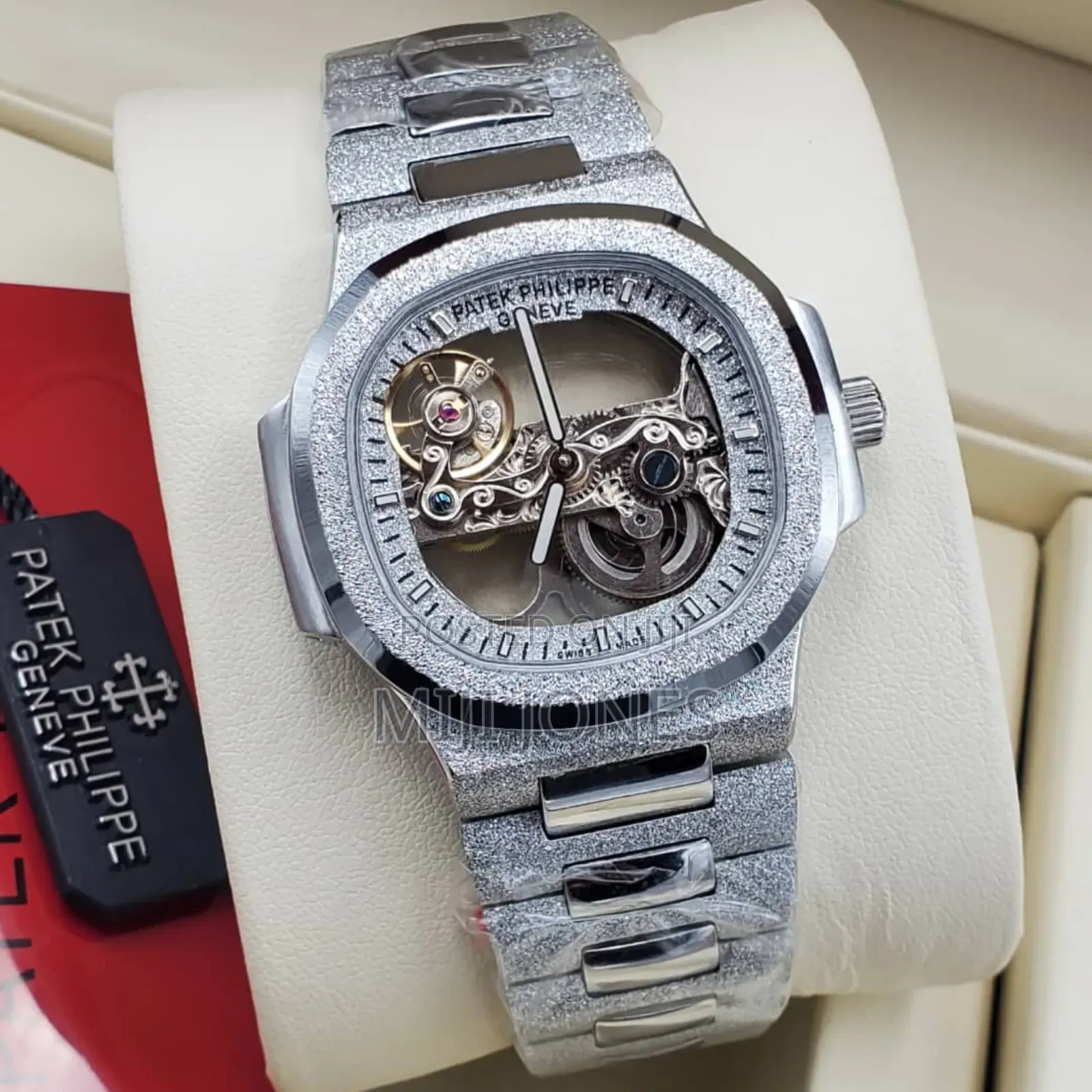 Patek Philippe Frosted Skeleton Dial Watch