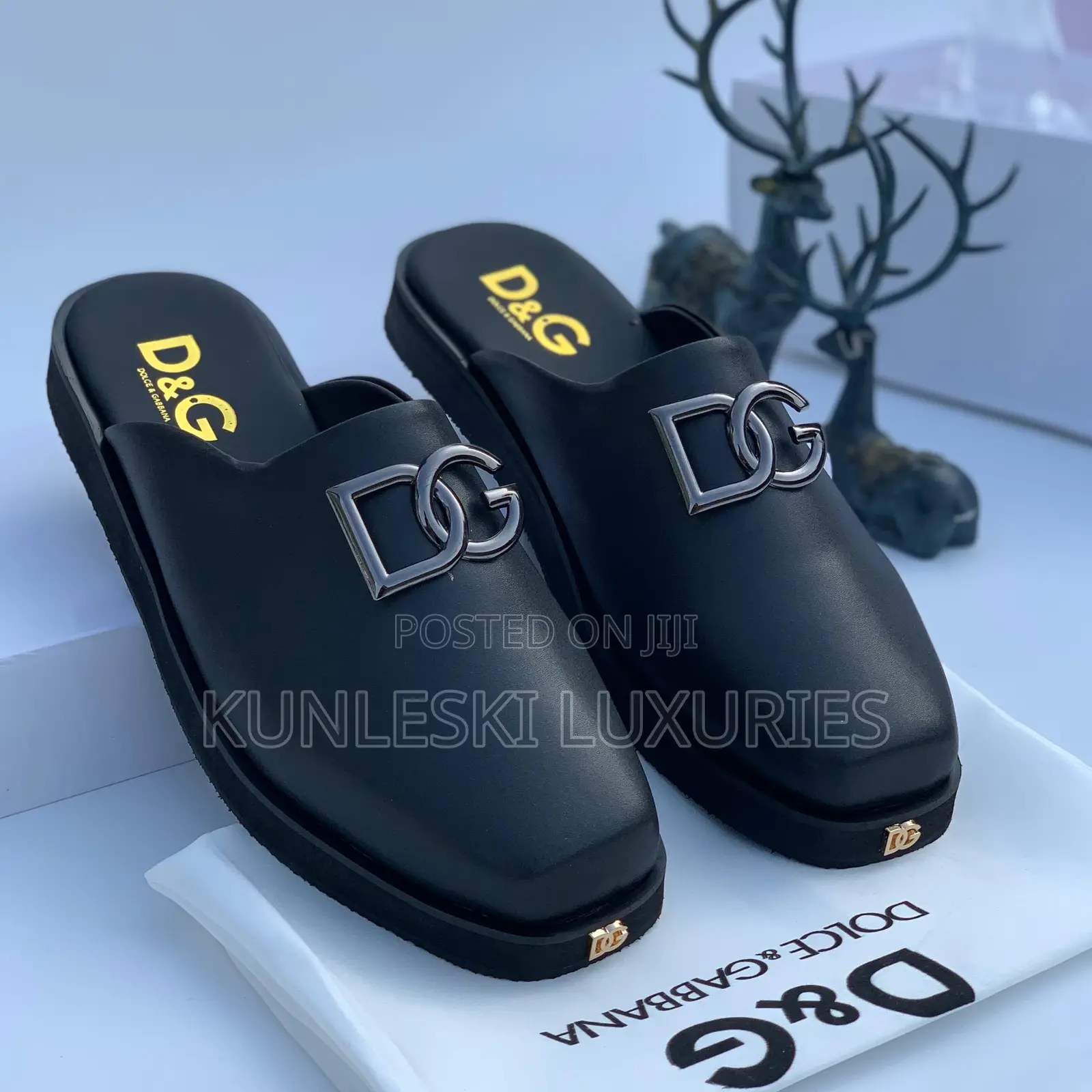 Original Dolce Gabbana Men Leather Half Shoe Collections