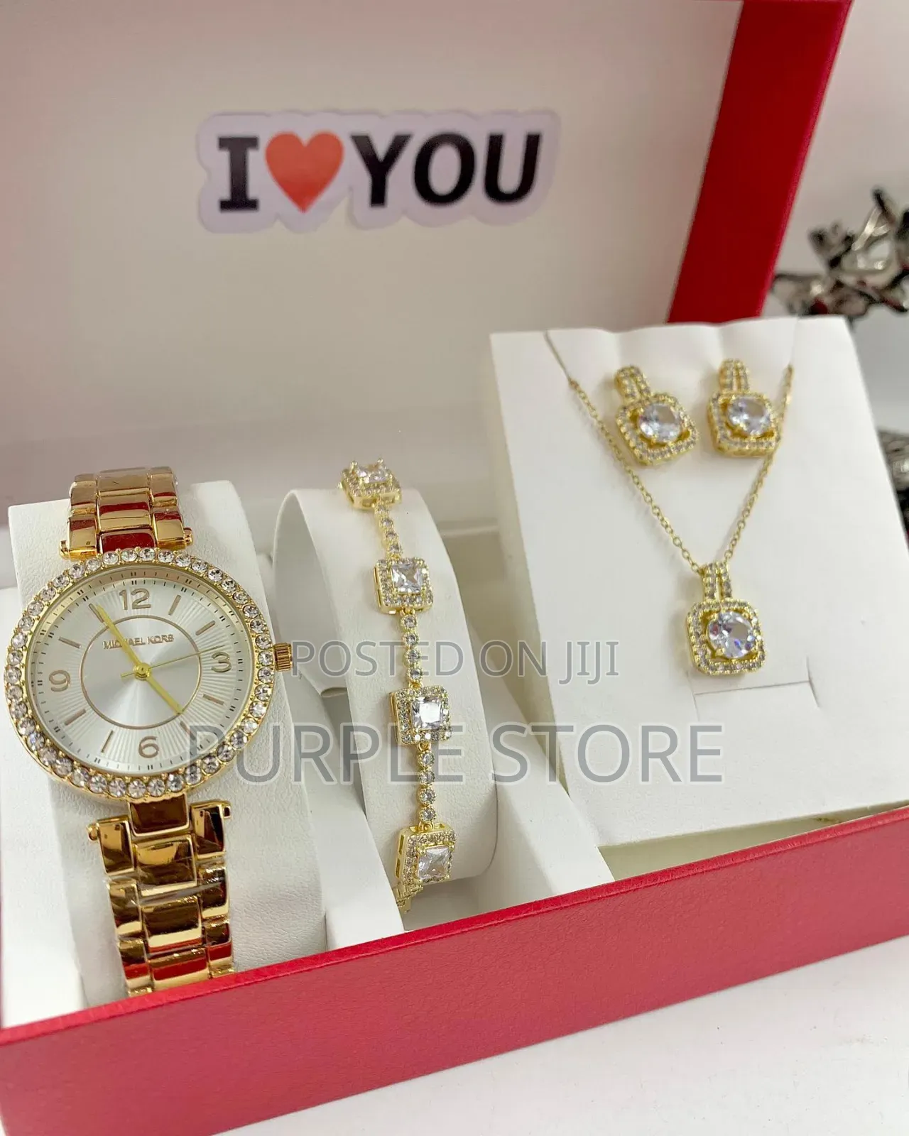 Michael Kors Women Watch and Jewellery Set in Gold