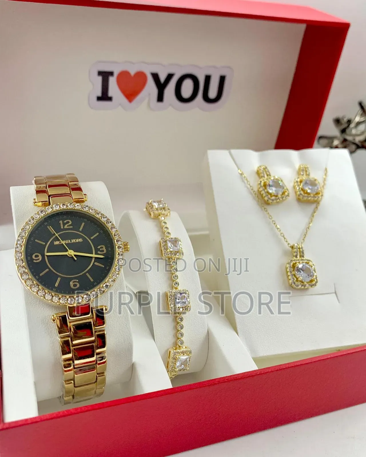 Michael Kors Women Watch and Jewellery Set in Gold