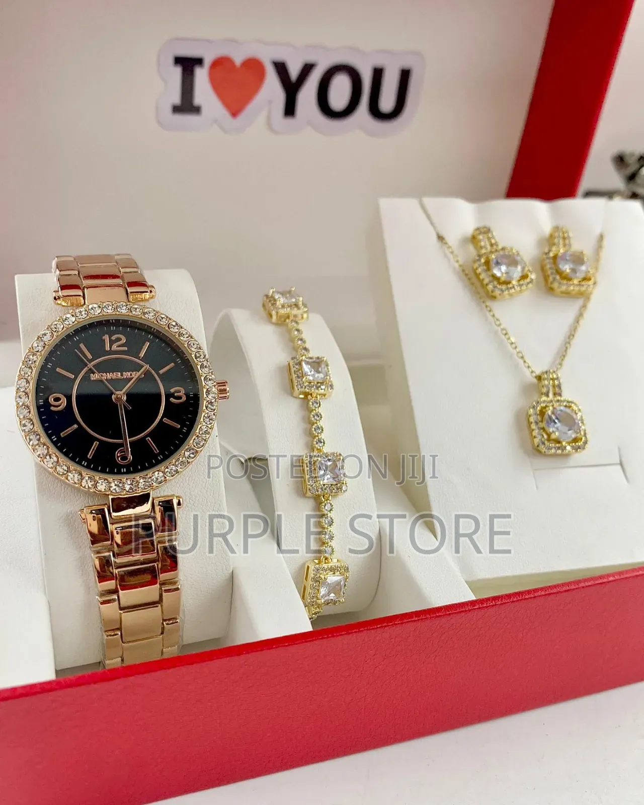 Michael Kors Women Watch and Jewellery Set in Gold