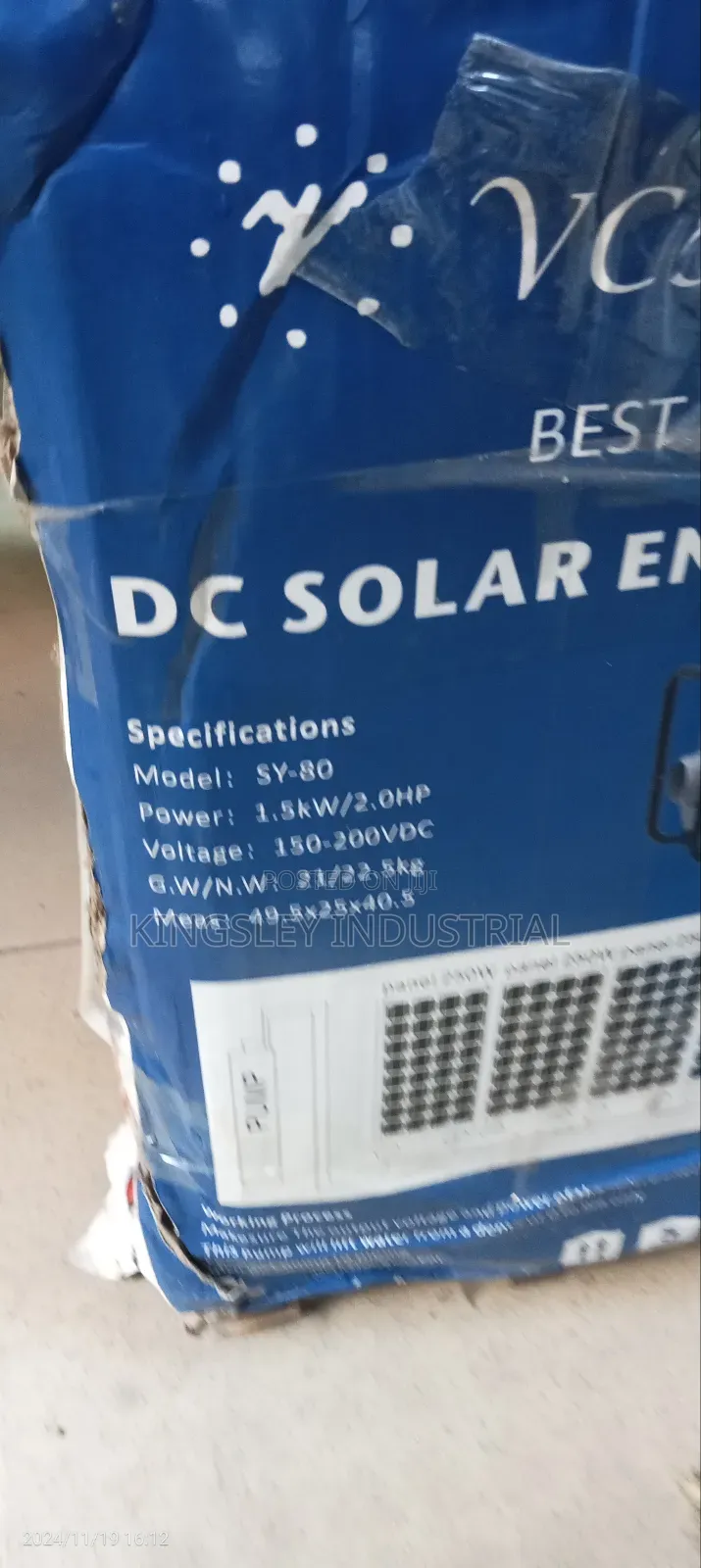 DC Surface Solar Pump 2hp 1500w 3inches