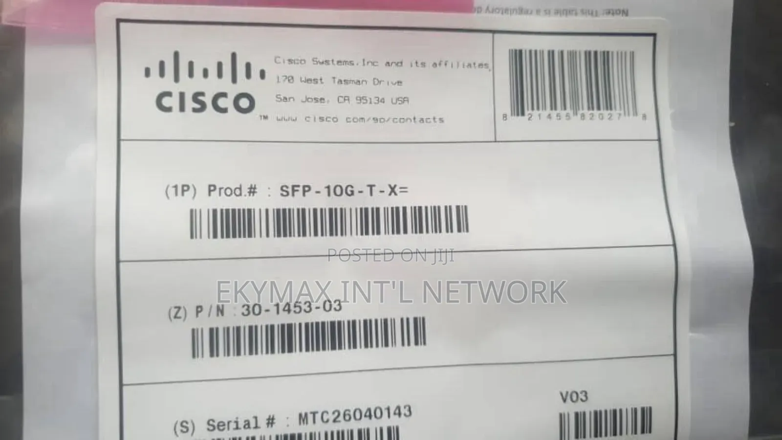 SFP-10g-T-X=