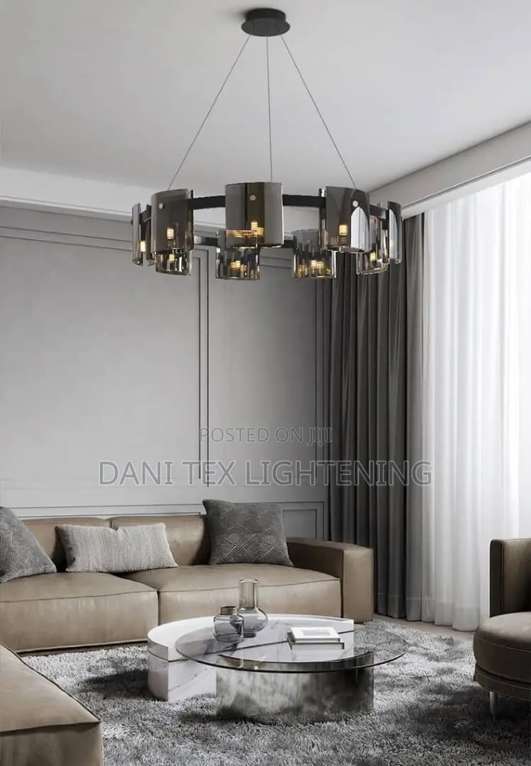 Scandinavian Led Crystal Chandelier Gold Black for Bedroom