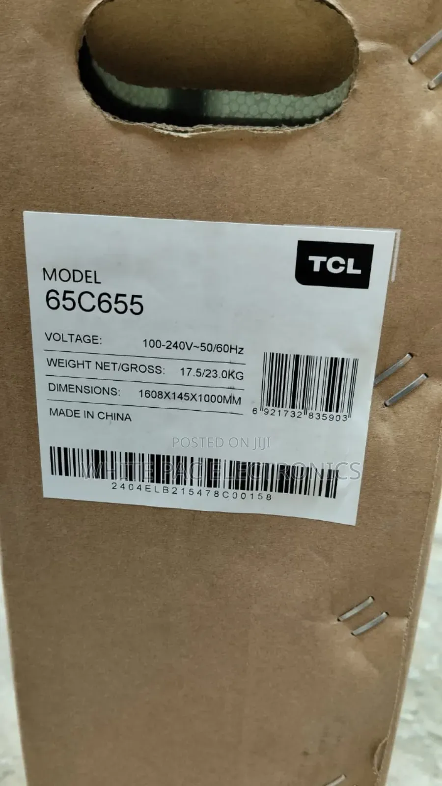 Tcl Qled 65"Inch 4k Smart Android Flameless Tv> Netflix > Youtube >