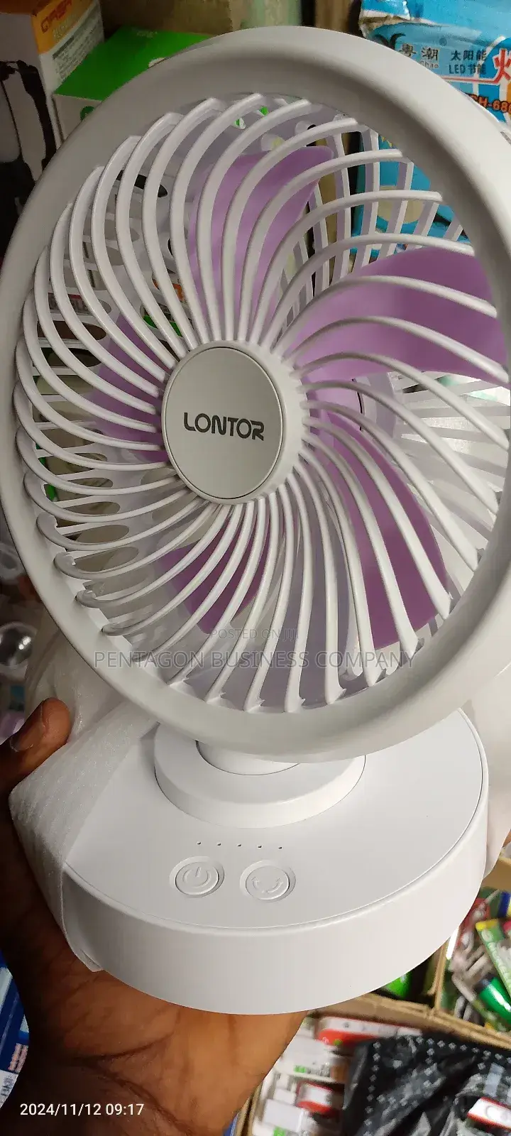 Portable Rotating Rechargeable Fan
